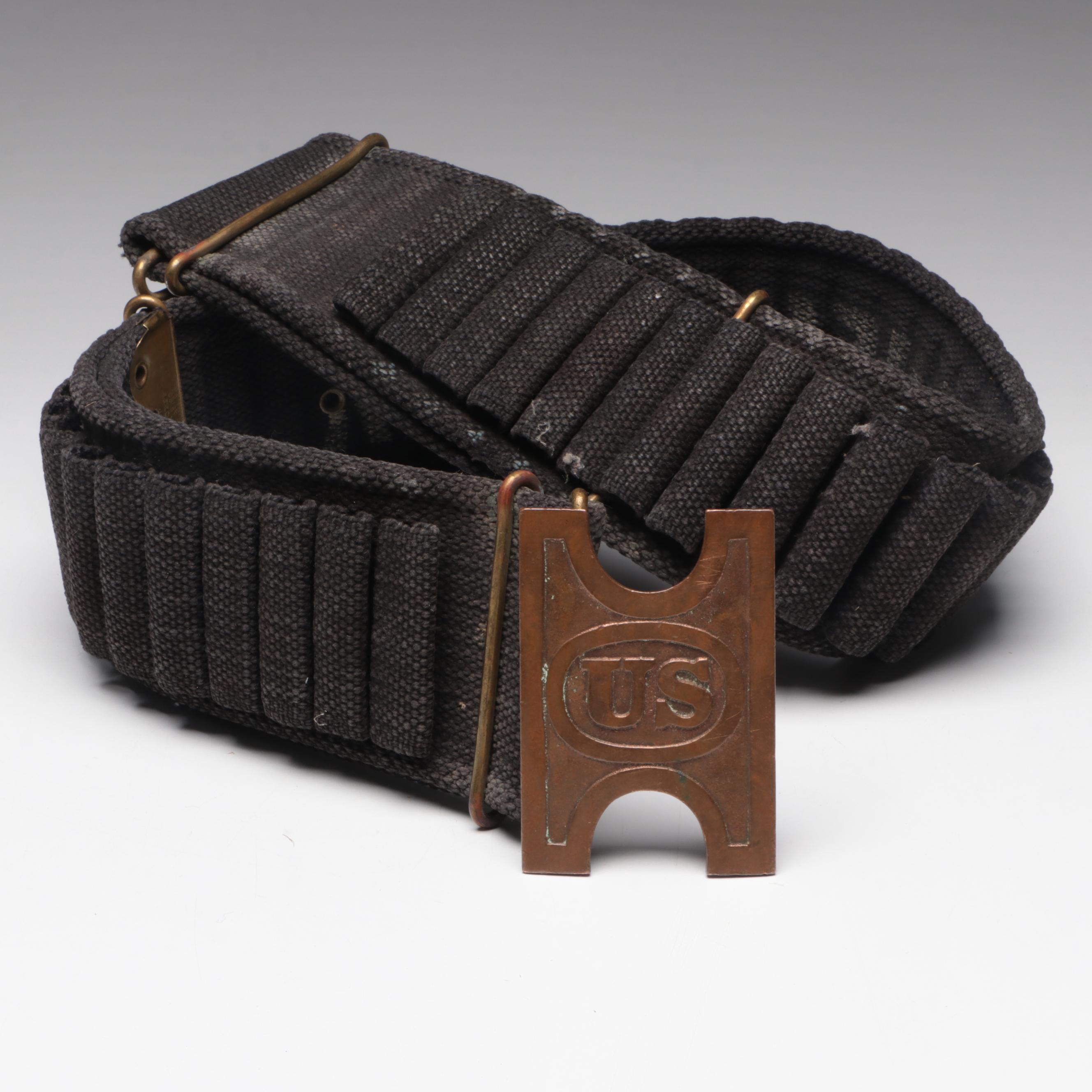 WWI U.S .30 Caliber Rifle Round Ammo Belt