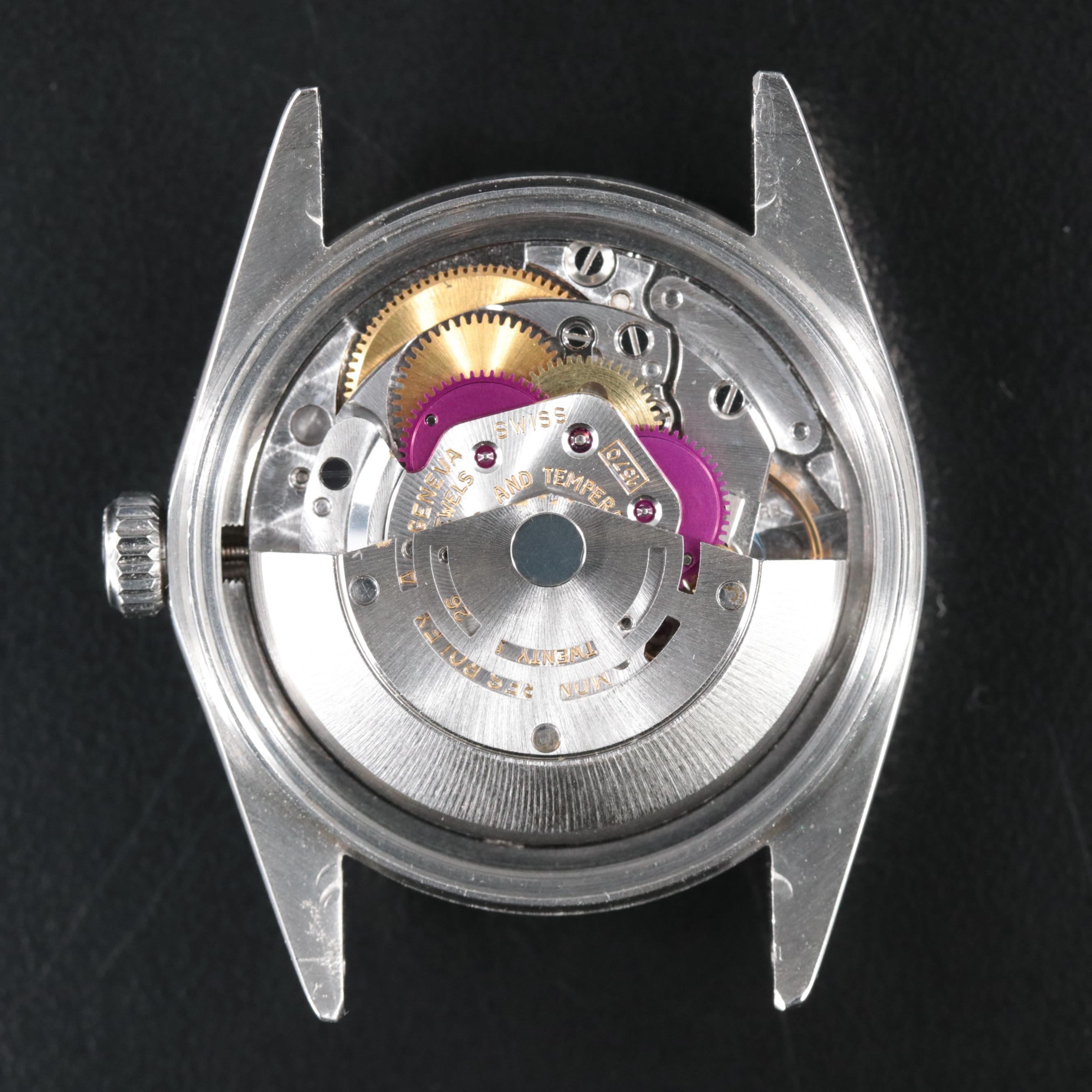 1973 Rolex Datejust Engine-Turned Bezel, Pie Pan Dial Watch