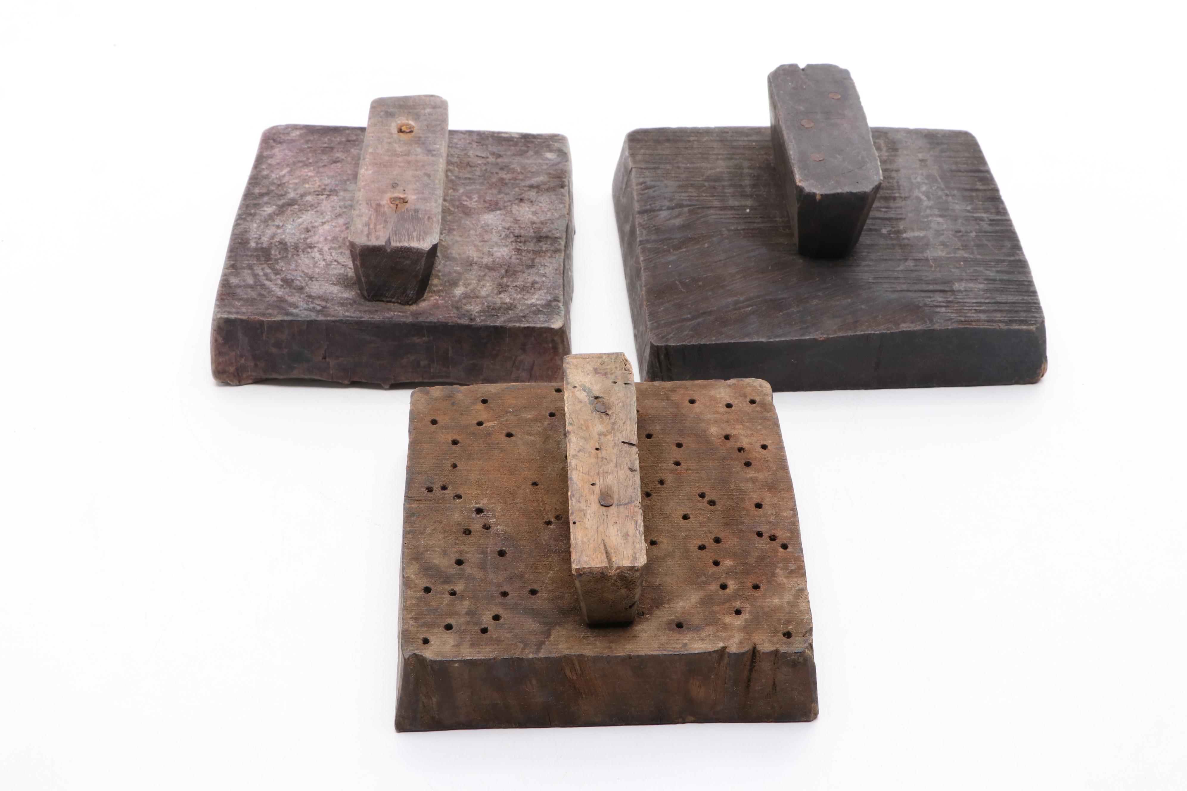 Hand-Carved Wood Printing Blocks