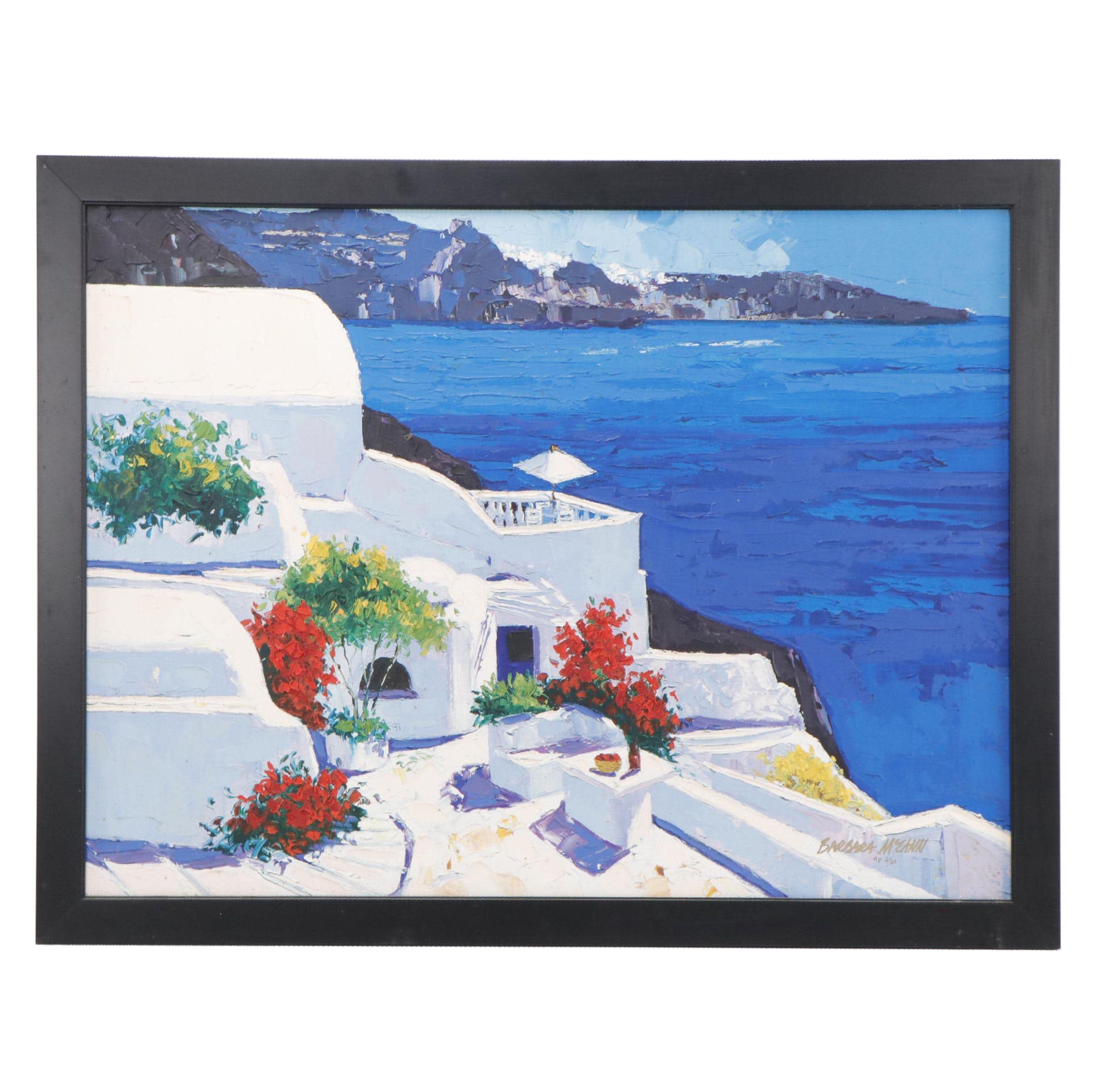 Barbara McCann Embellished Serigraph "The Greek Isles II," 1999