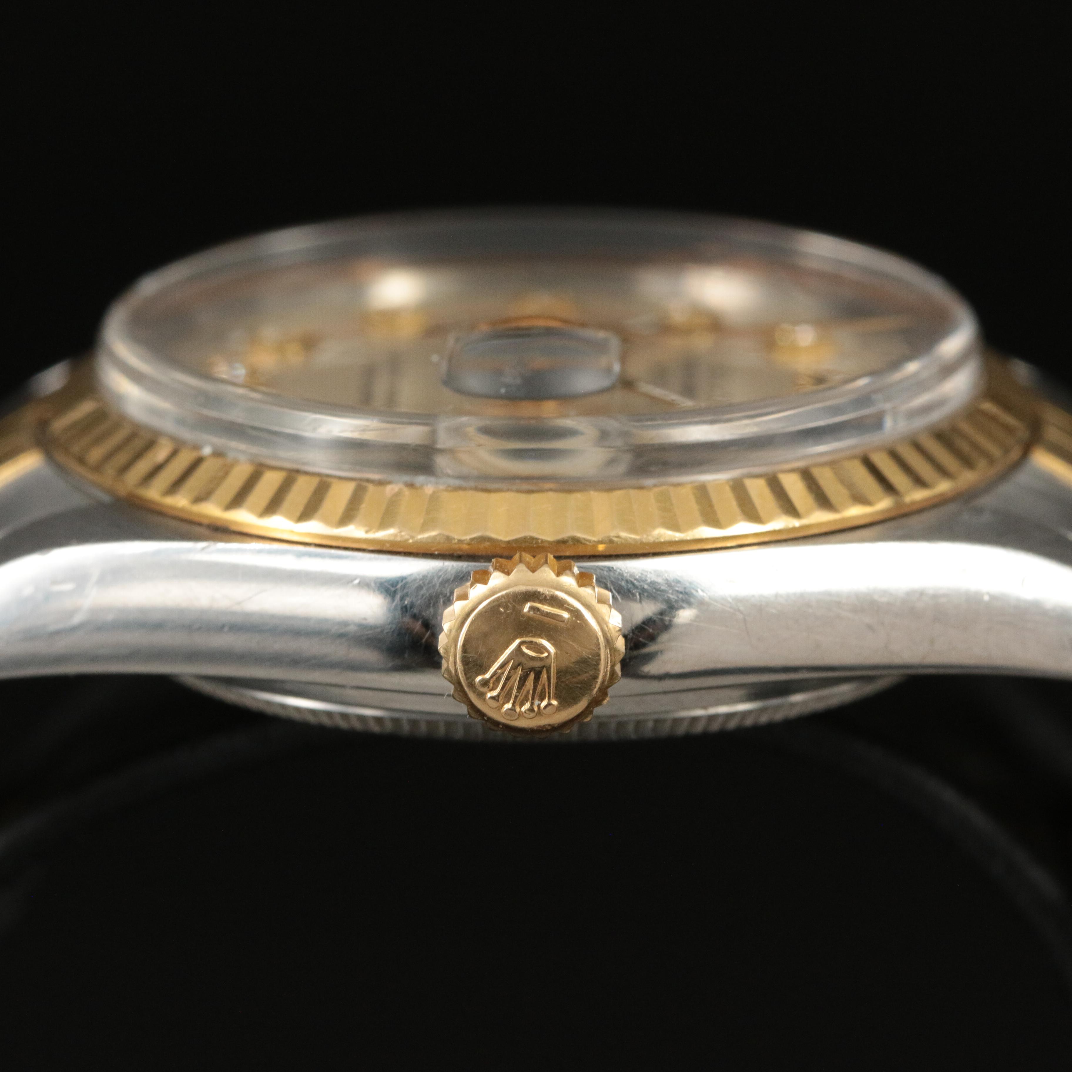 1986 Rolex Oyster Perpetual Custom Diamond Dial Datejust Watch