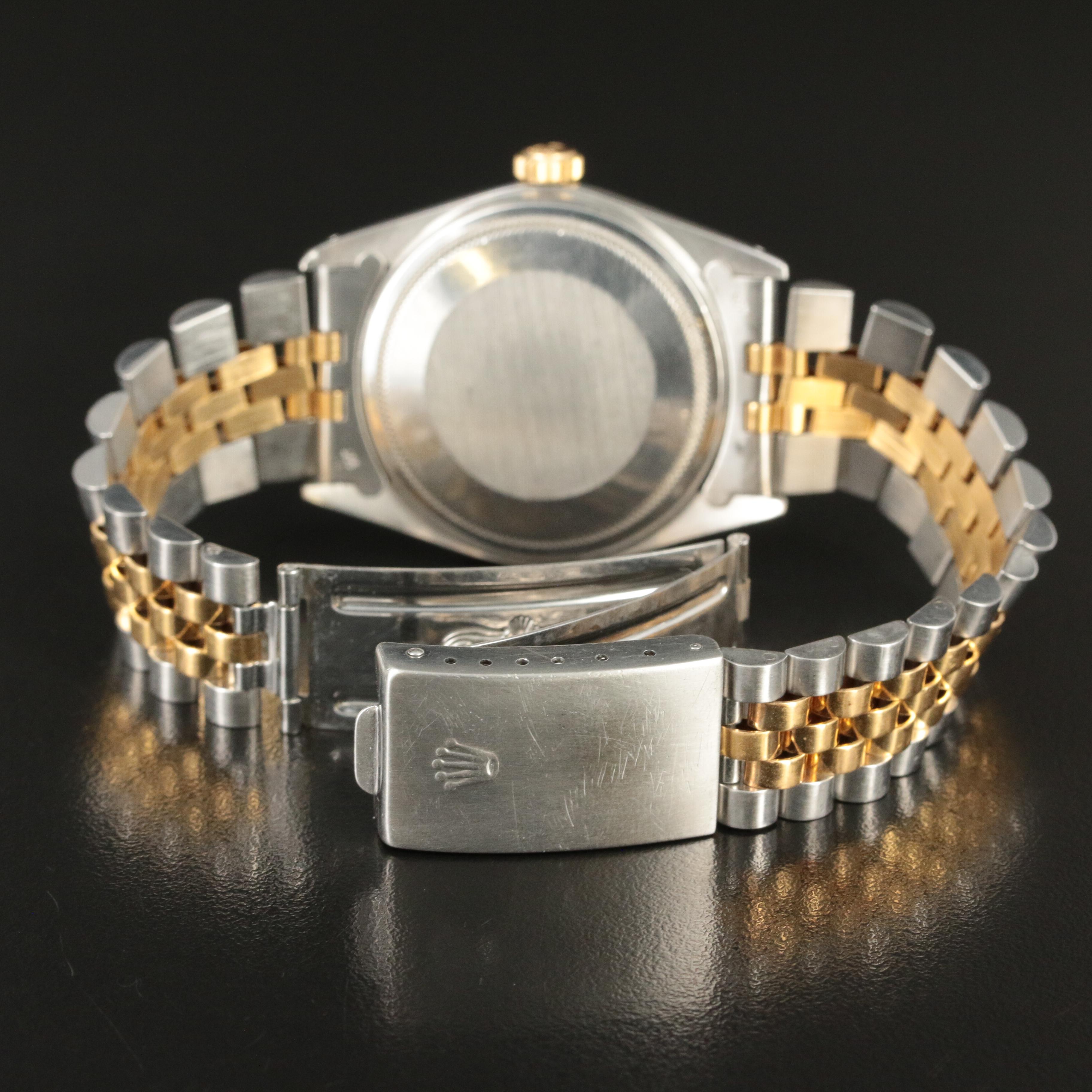 1986 Rolex Oyster Perpetual Custom Diamond Dial Datejust Watch