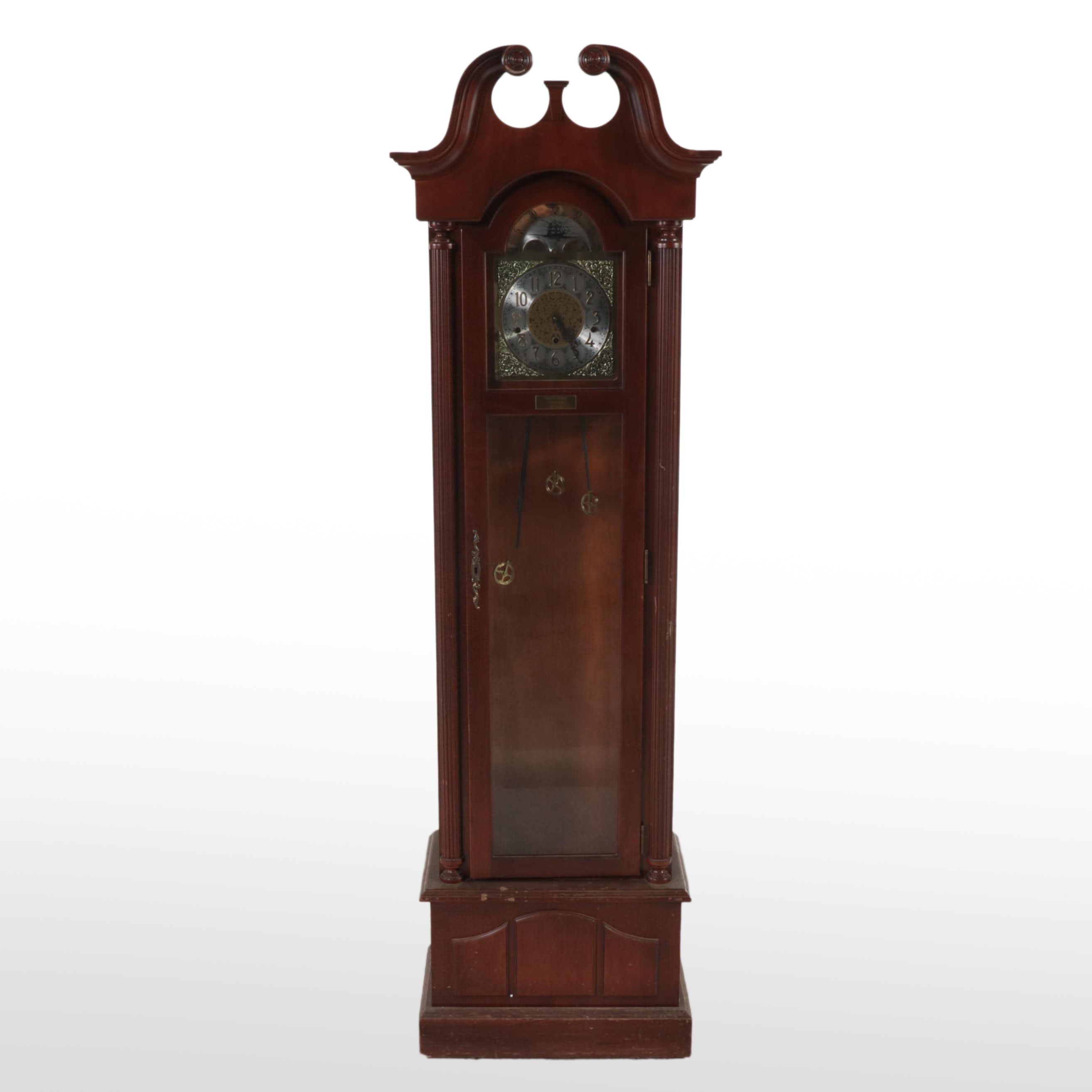 Baldwin Wooden Grandfather Clock, Late 20th Century