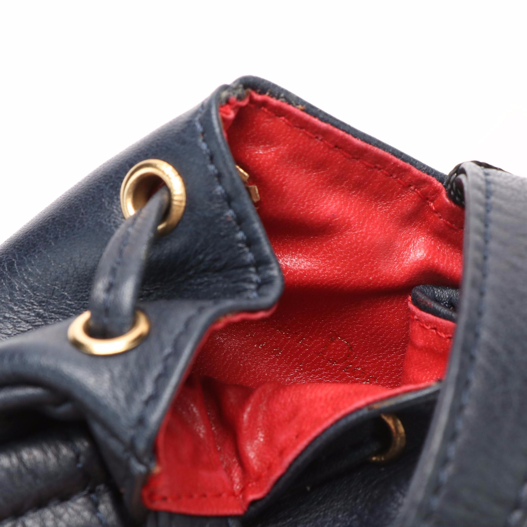 Christian Dior CD logo Mini Drawstring Handbag Pouch