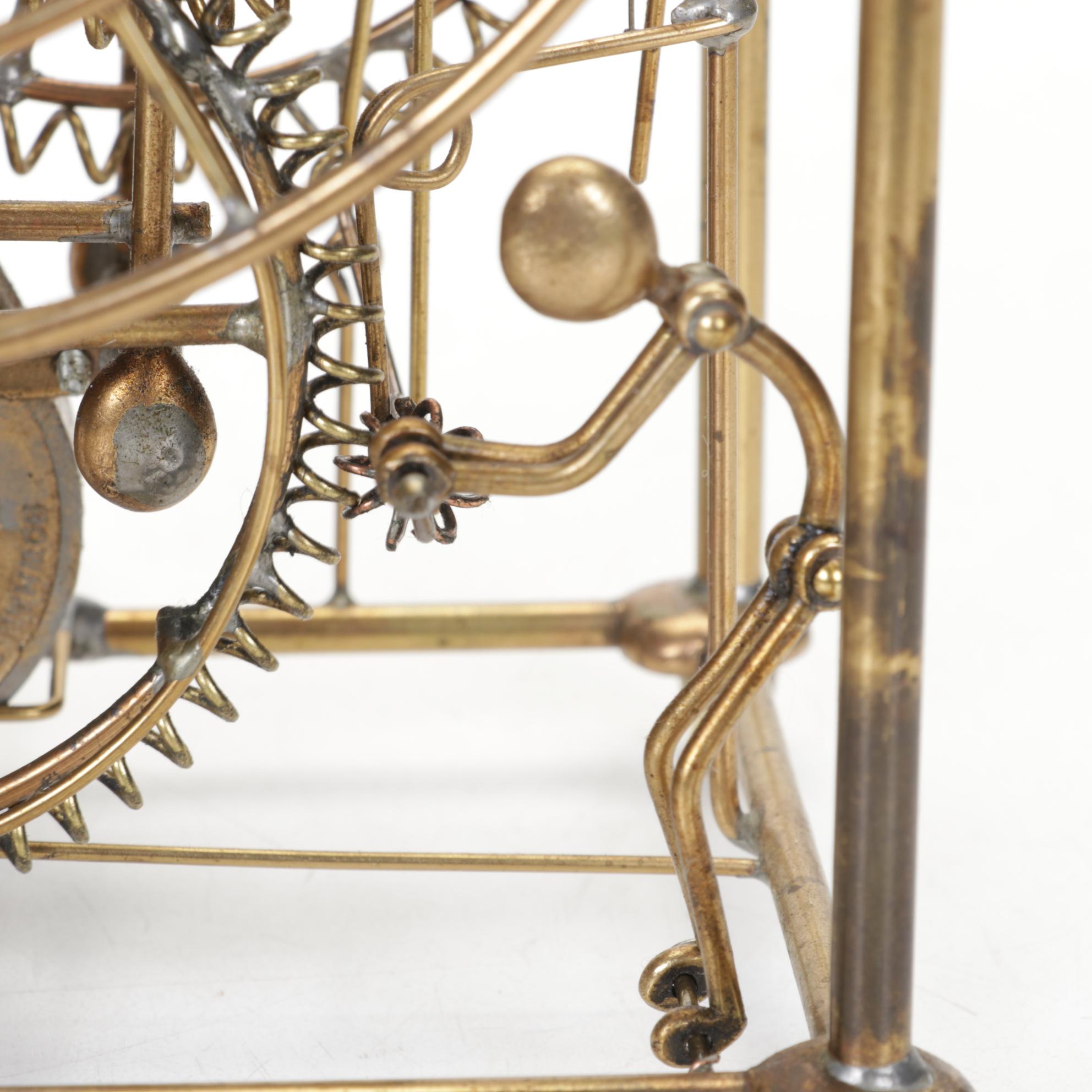 Gordon Bradt Designed Brass Motion "Six Man Clock," Kinetico Studios, 1990s