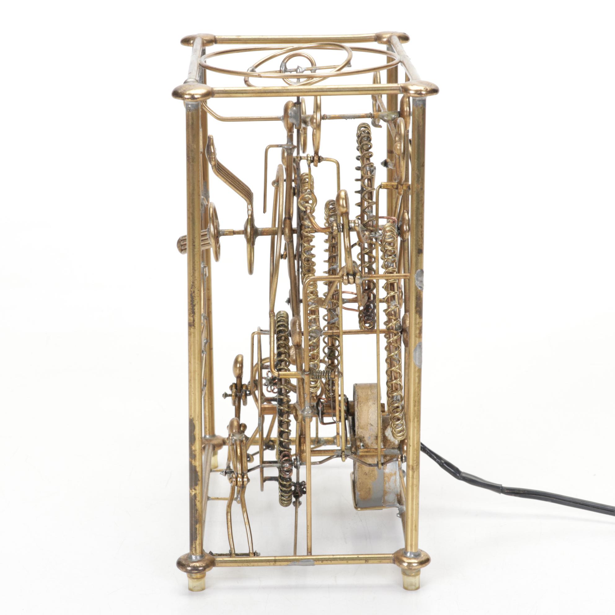 Gordon Bradt Designed Brass Motion "Six Man Clock," Kinetico Studios, 1990s