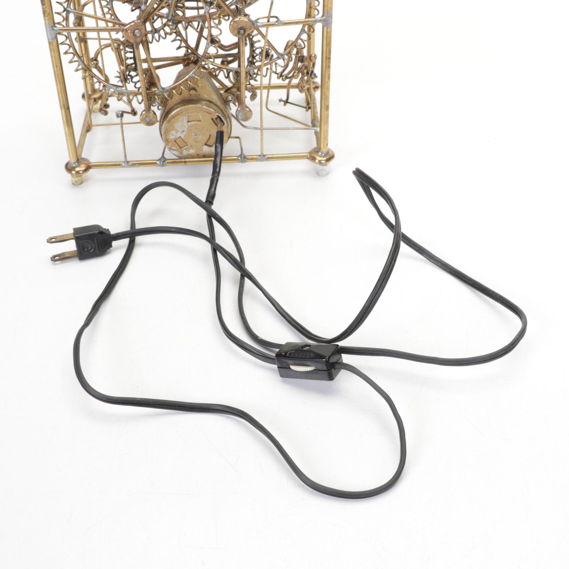 Gordon Bradt Designed Brass Motion "Six Man Clock," Kinetico Studios, 1990s