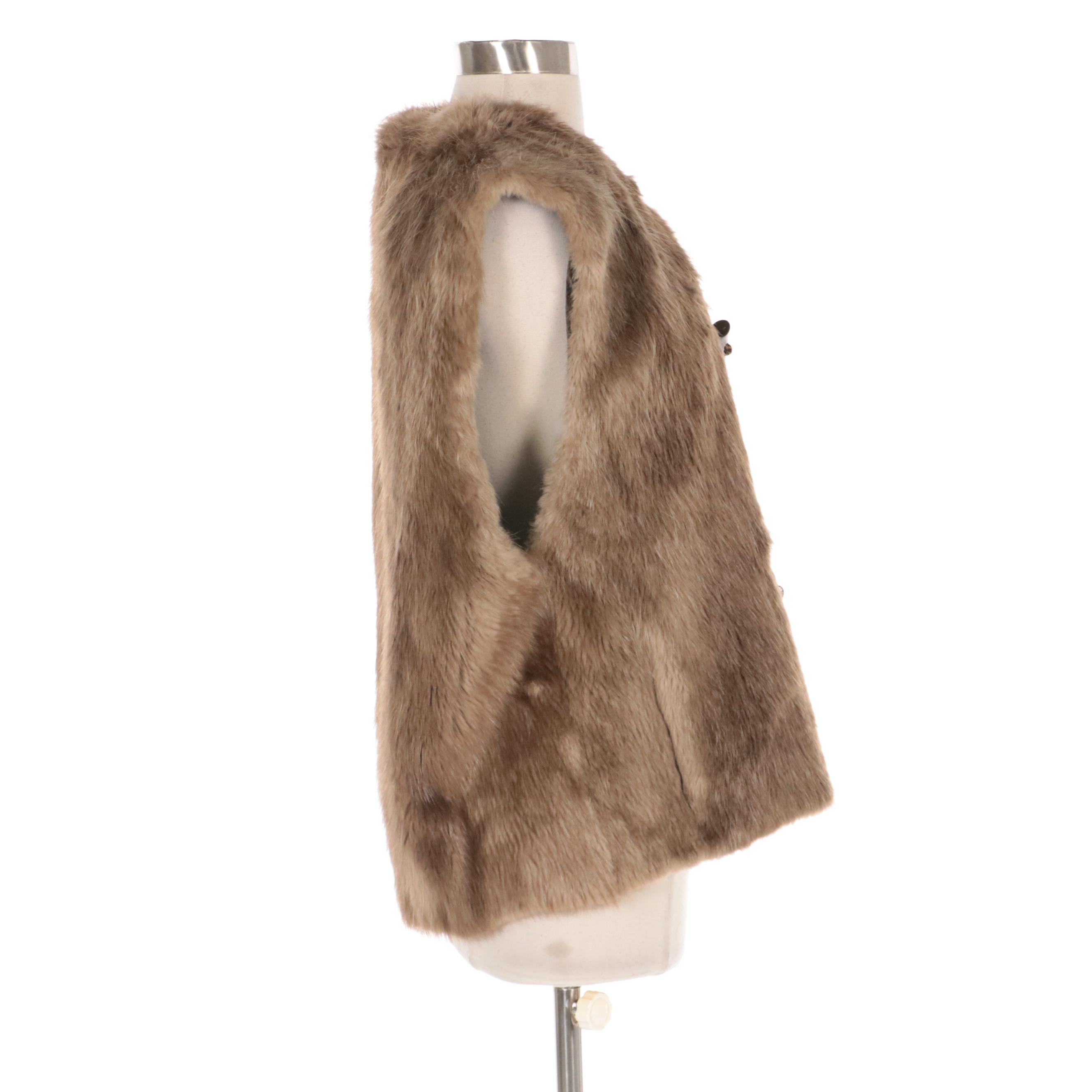 Canadian Natural Beaver Fur Vest