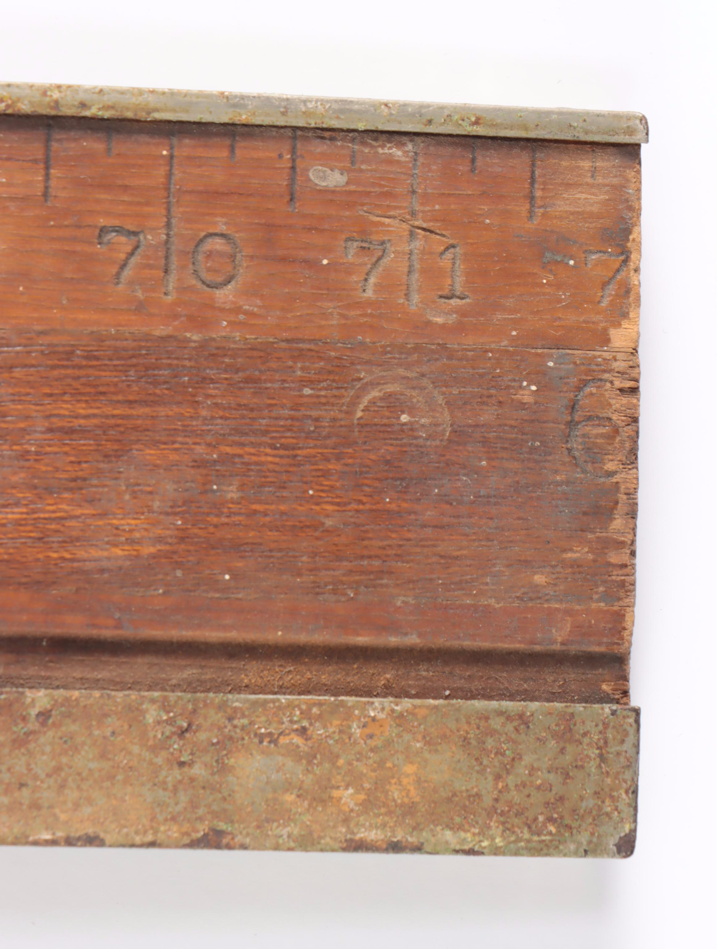 Hyco Wooden 72" Measuring Stick, Early 20th Century