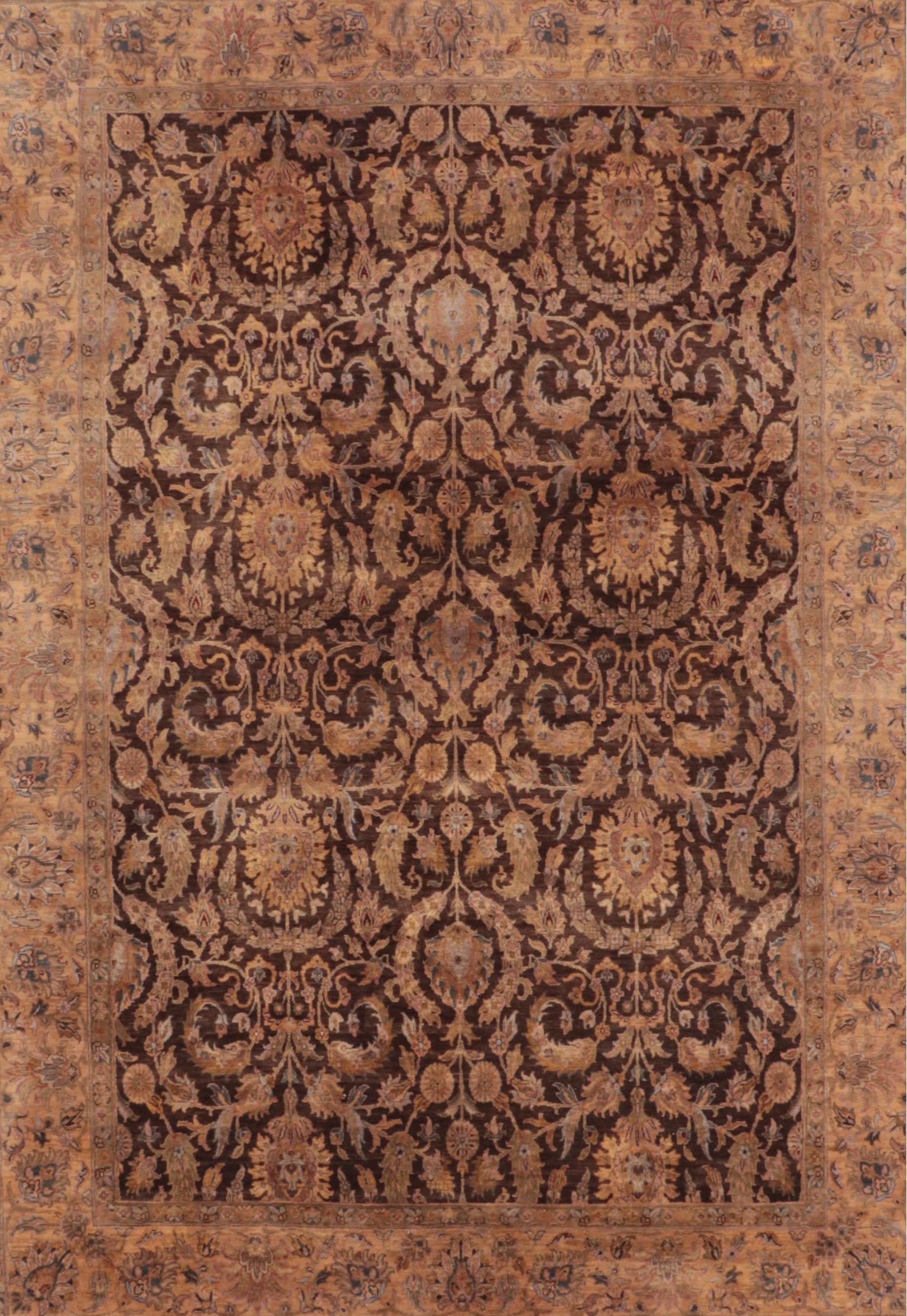 9'9 x 14'5 Hand-Knotted Indian Agra Room Sized Rug