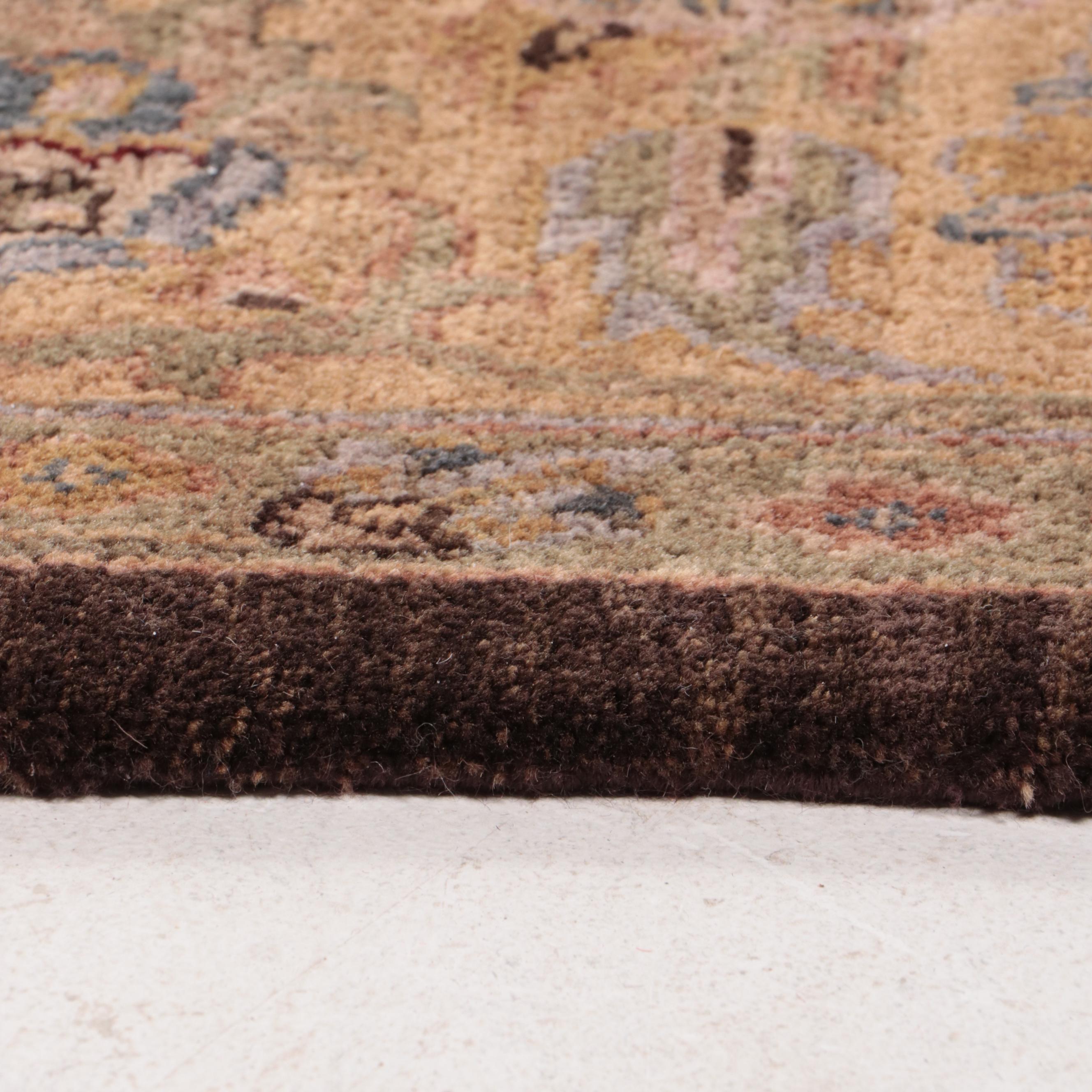 9'9 x 14'5 Hand-Knotted Indian Agra Room Sized Rug