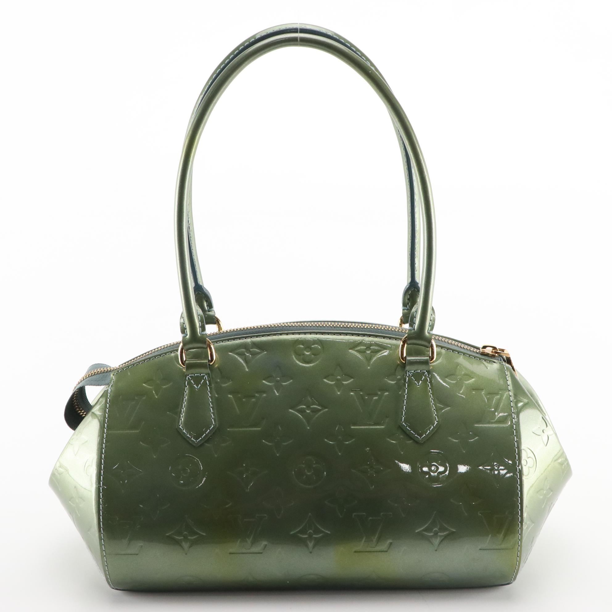 Louis Vuitton Green Monogram Vernis Sherwood Handbag
