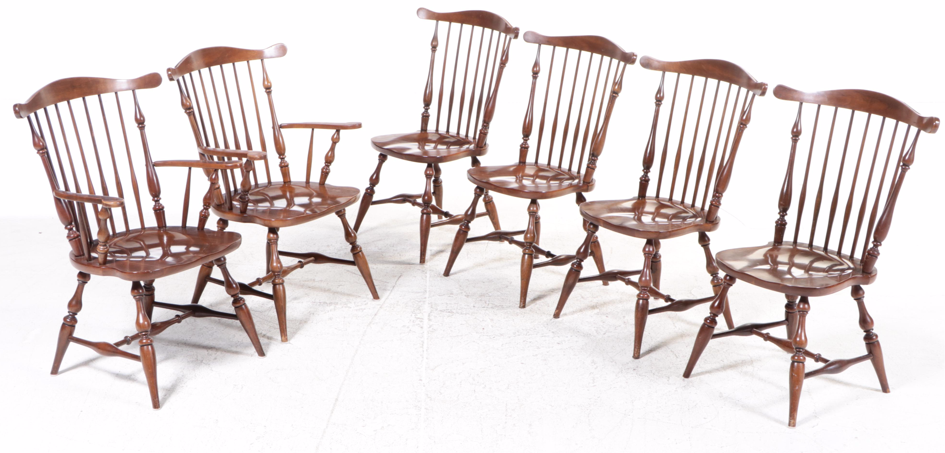 Seven-Piece Willett Colonial Style Cherrywood Dining Set