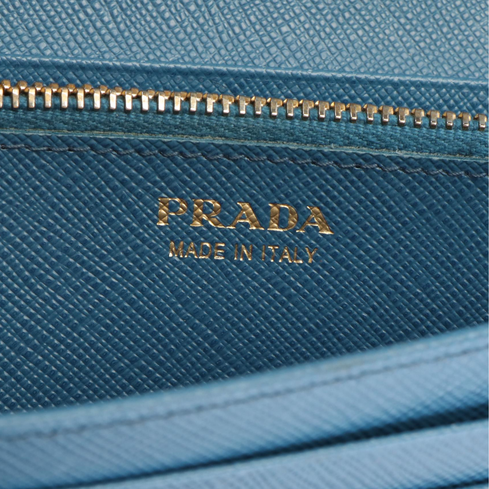 Prada Continental Bow Wallet in Sky Blue Saffiano Leather