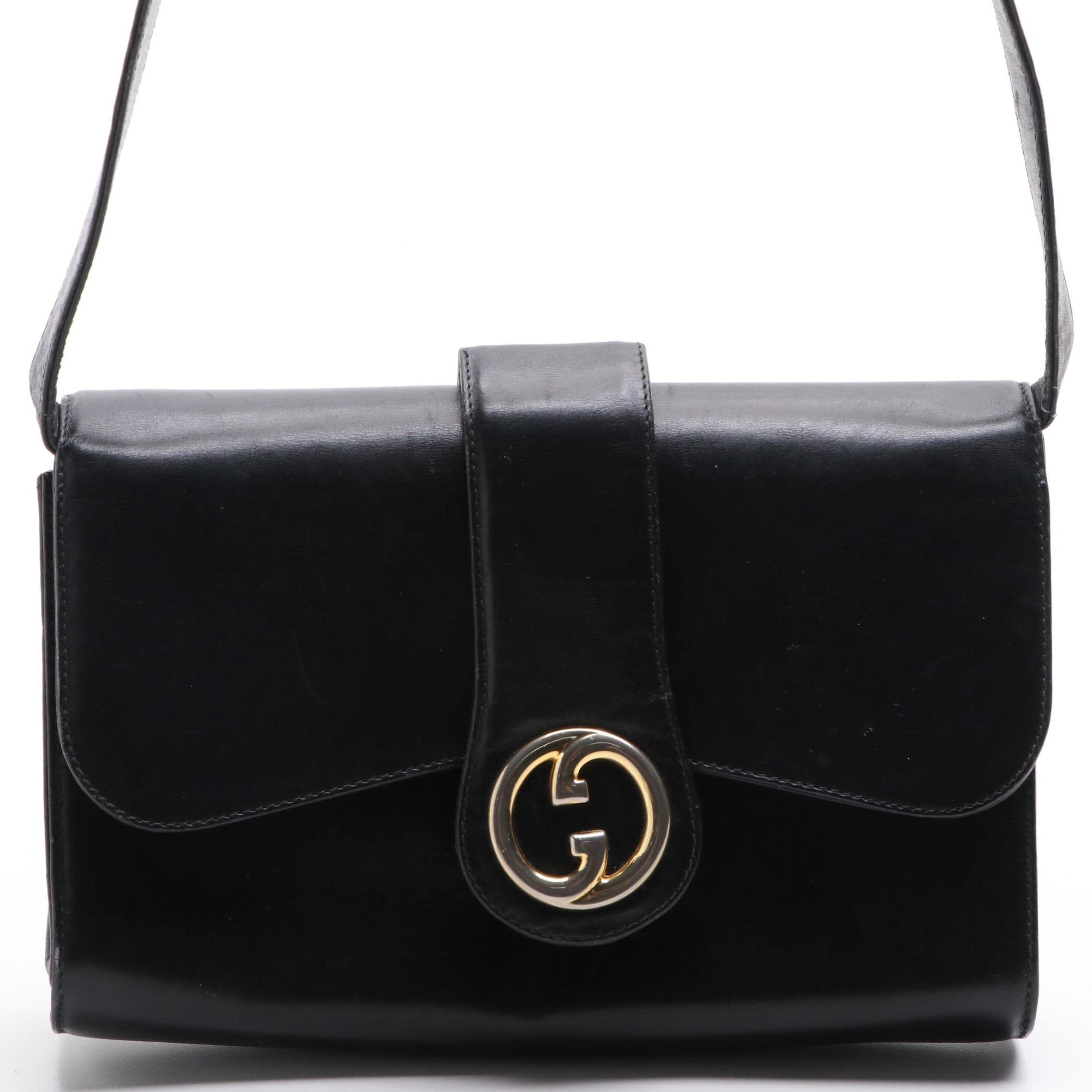 Gucci Shoulder Bag in Black Leather