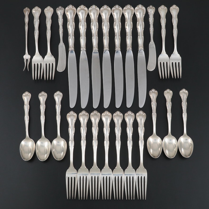 Gorham "Rondo" Sterling Silver Flatware, Mid to Late 20th Century