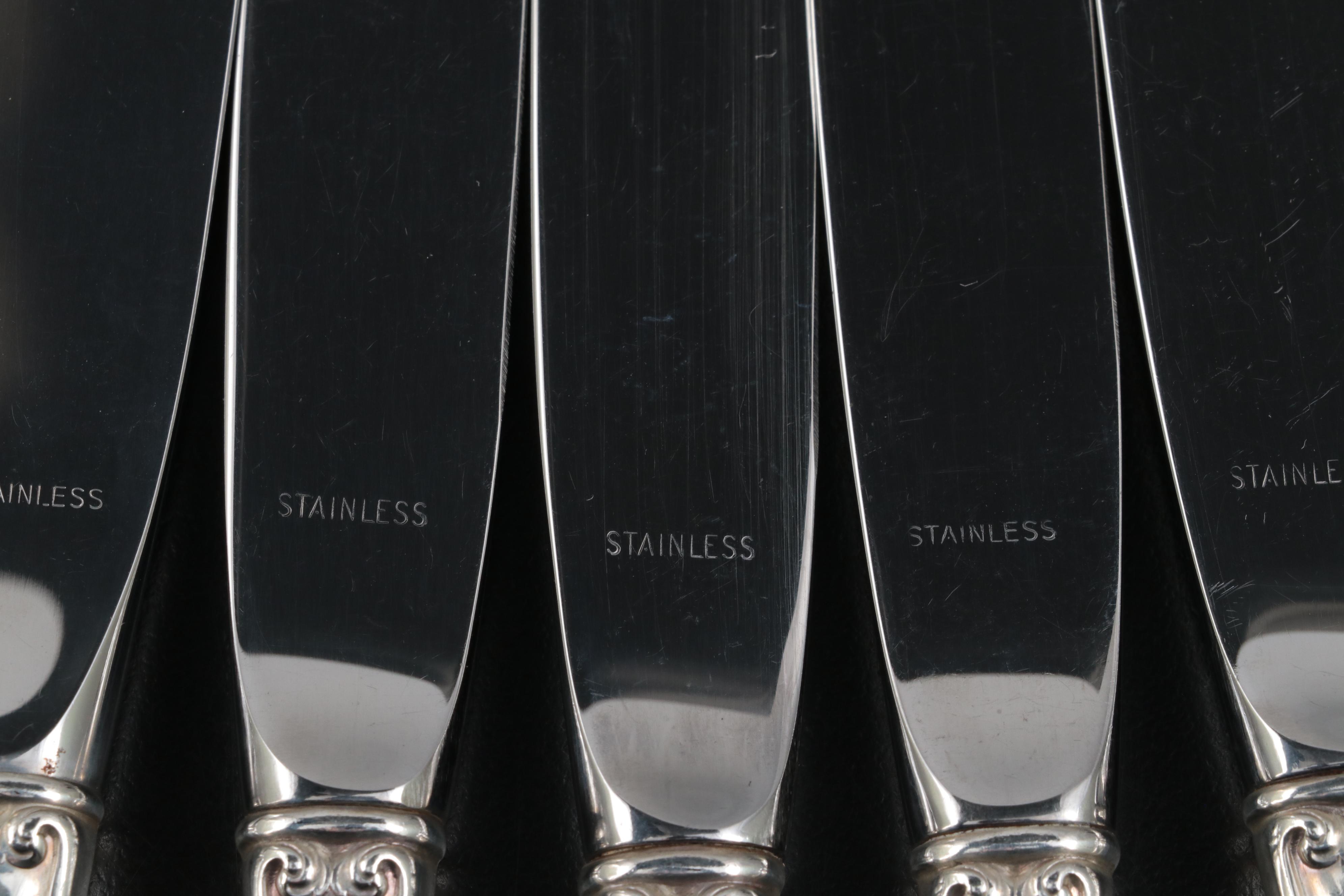 Gorham "Rondo" Sterling Silver Flatware, Mid to Late 20th Century