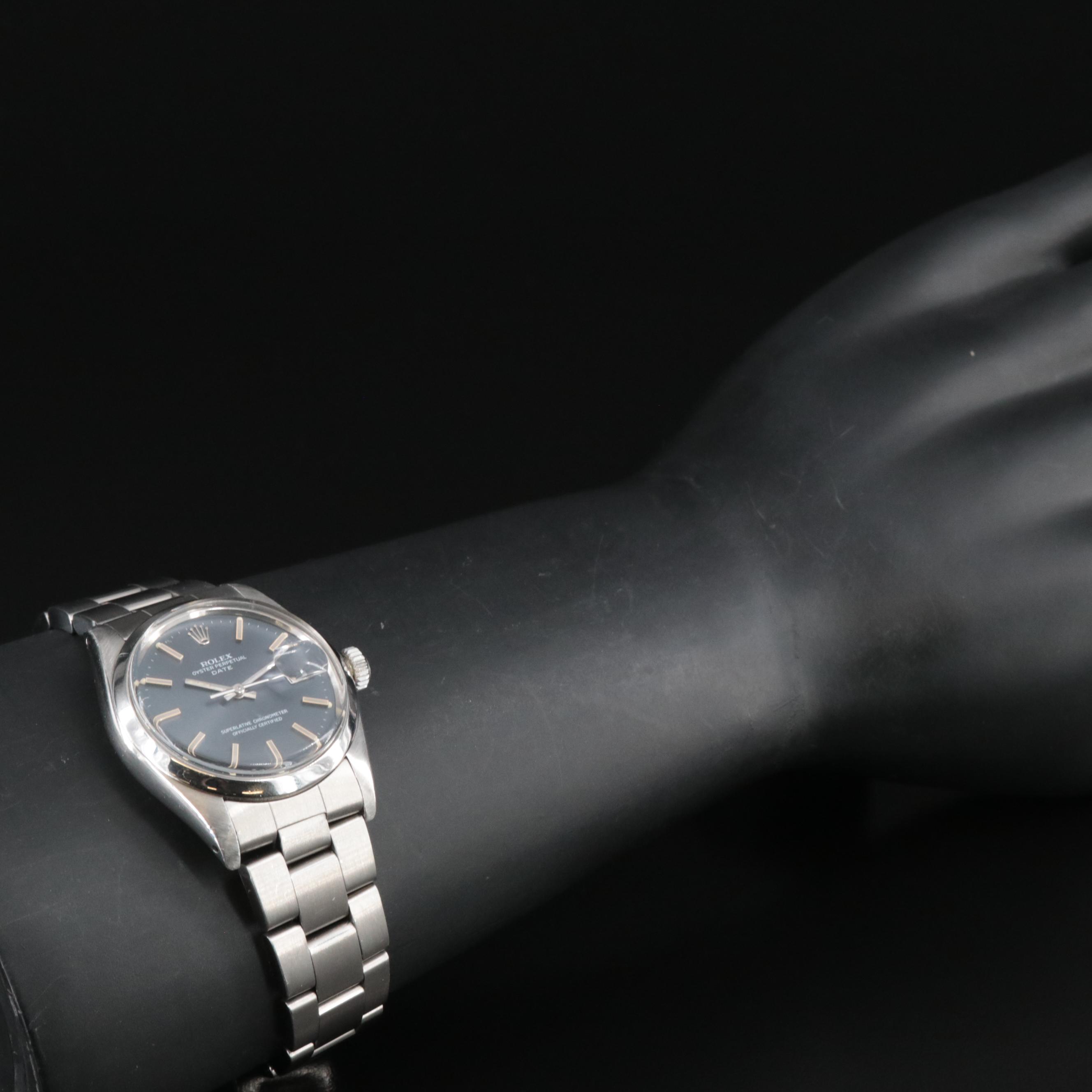 1973 Rolex Oyster Perpetual Date Stainless Steel Watch