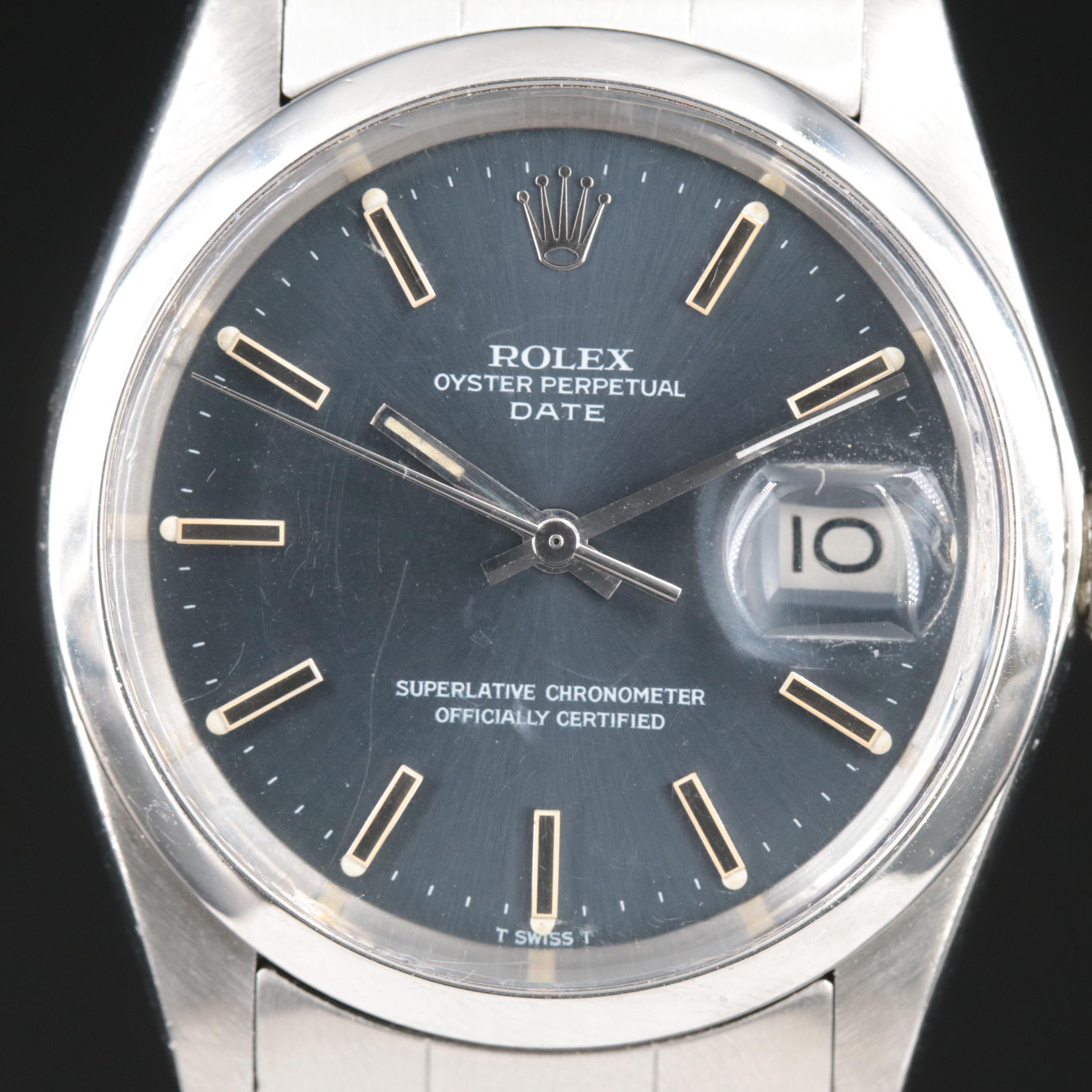 1973 Rolex Oyster Perpetual Date Stainless Steel Watch