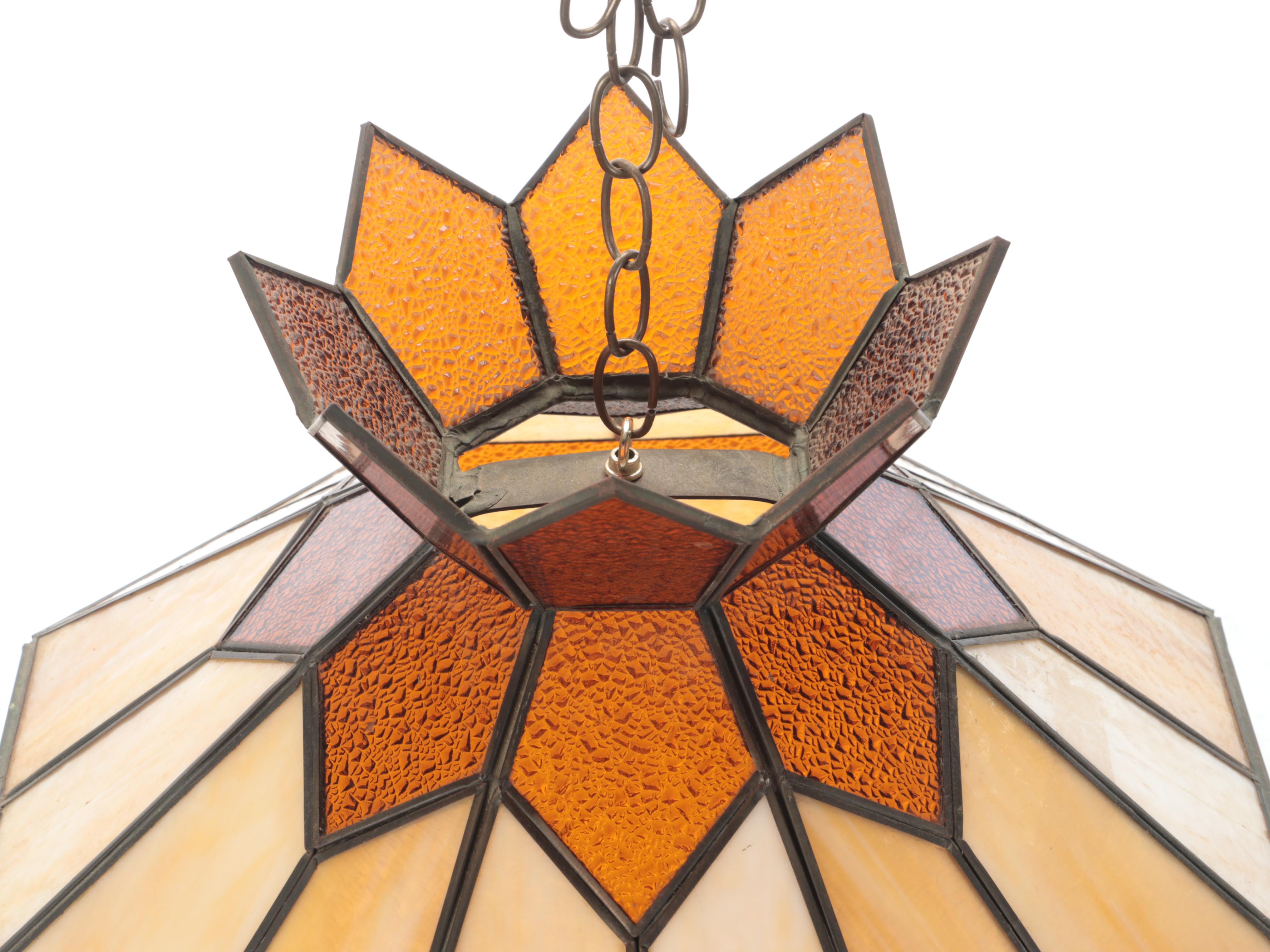 Nova Import Co. Slag Glass Pendant Light and Hanging Lamp Shade