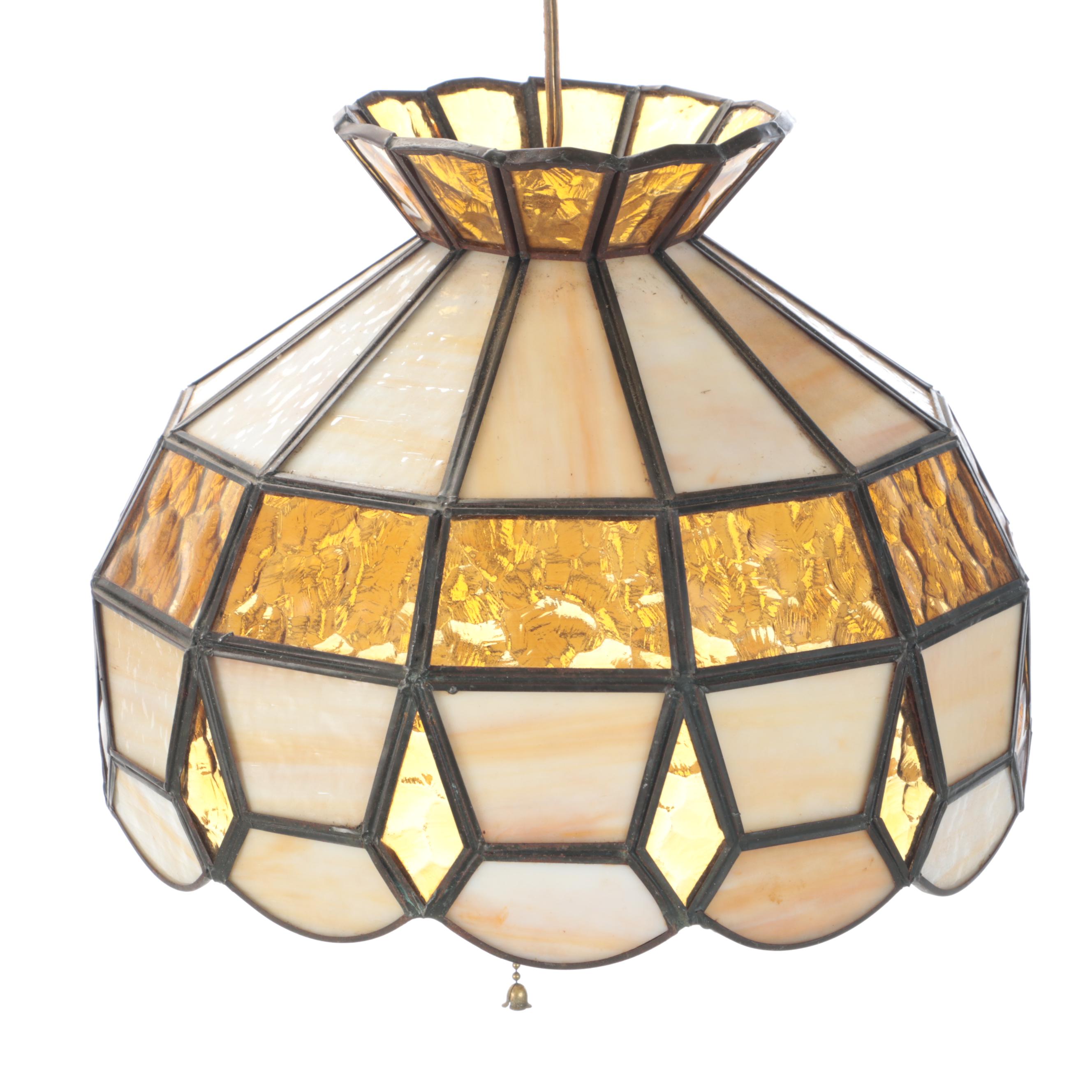 Nova Import Co. Slag Glass Pendant Light and Hanging Lamp Shade