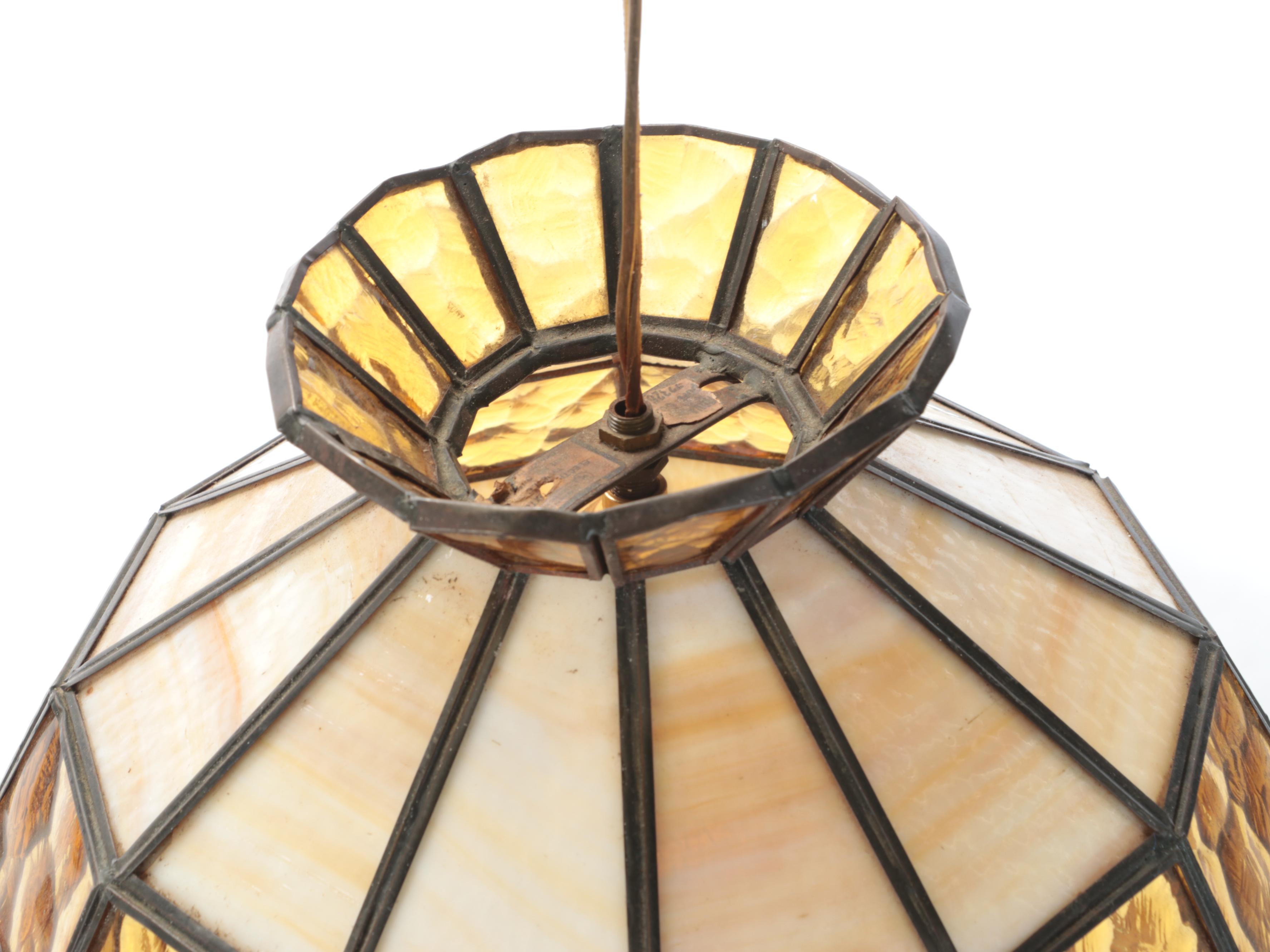 Nova Import Co. Slag Glass Pendant Light and Hanging Lamp Shade