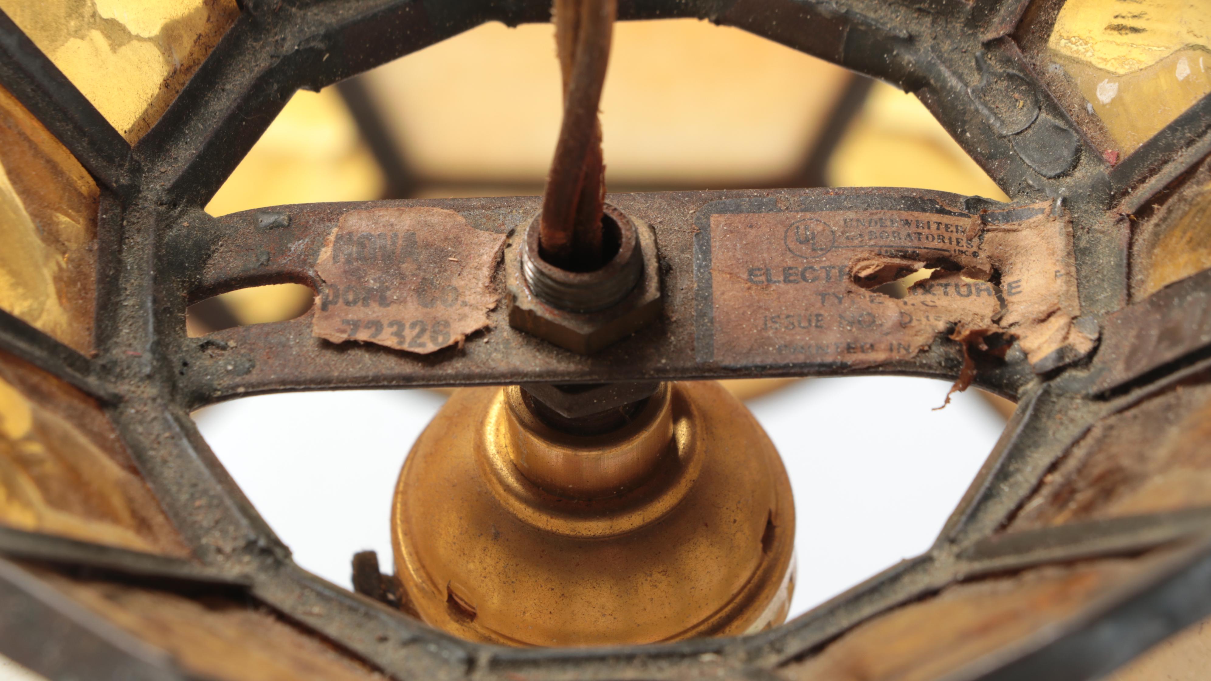 Nova Import Co. Slag Glass Pendant Light and Hanging Lamp Shade