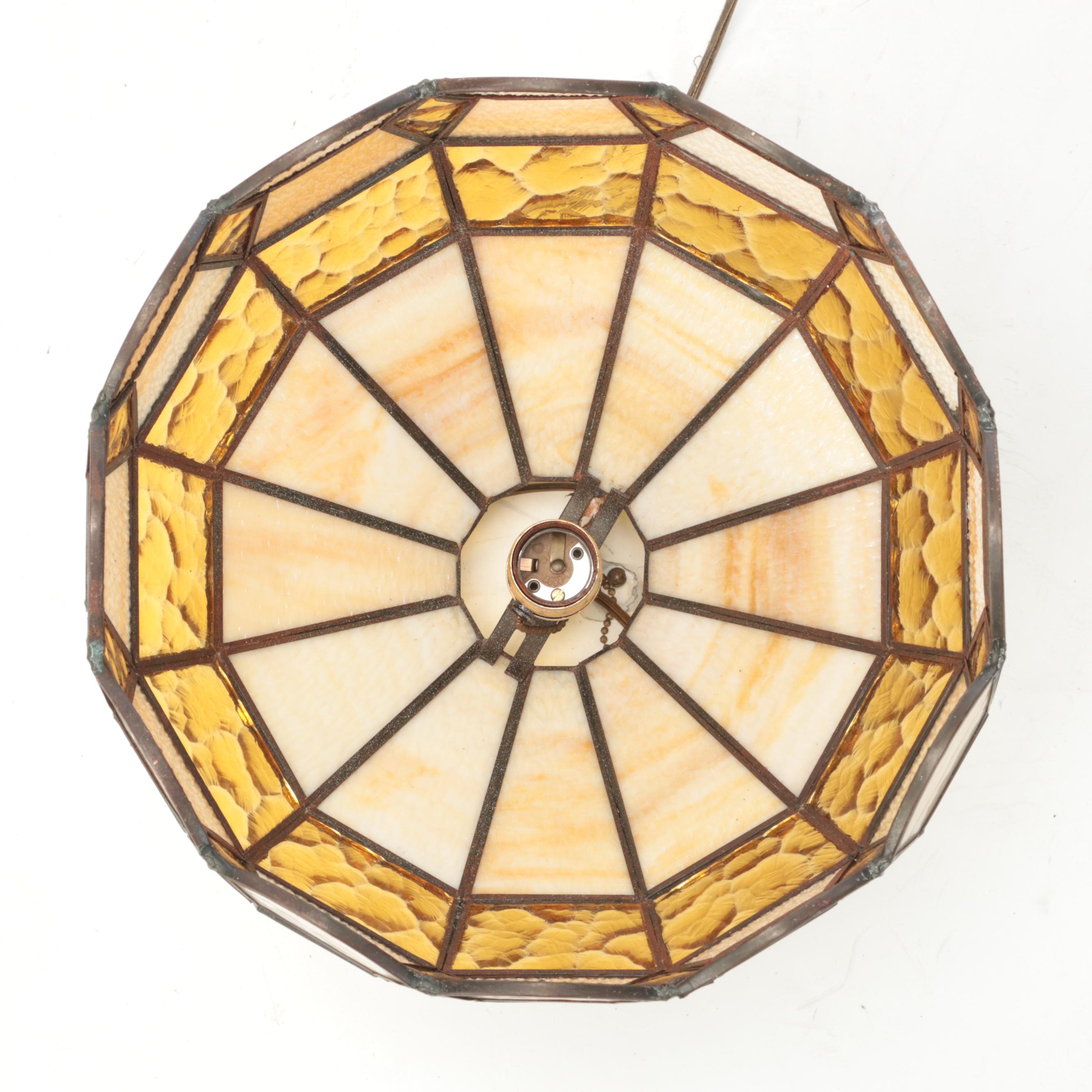 Nova Import Co. Slag Glass Pendant Light and Hanging Lamp Shade