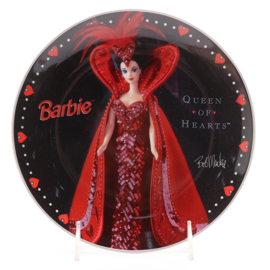 Enesco Signed Bob Mackie "Queen of Hearts" Barbie Collector's Plate, 1995