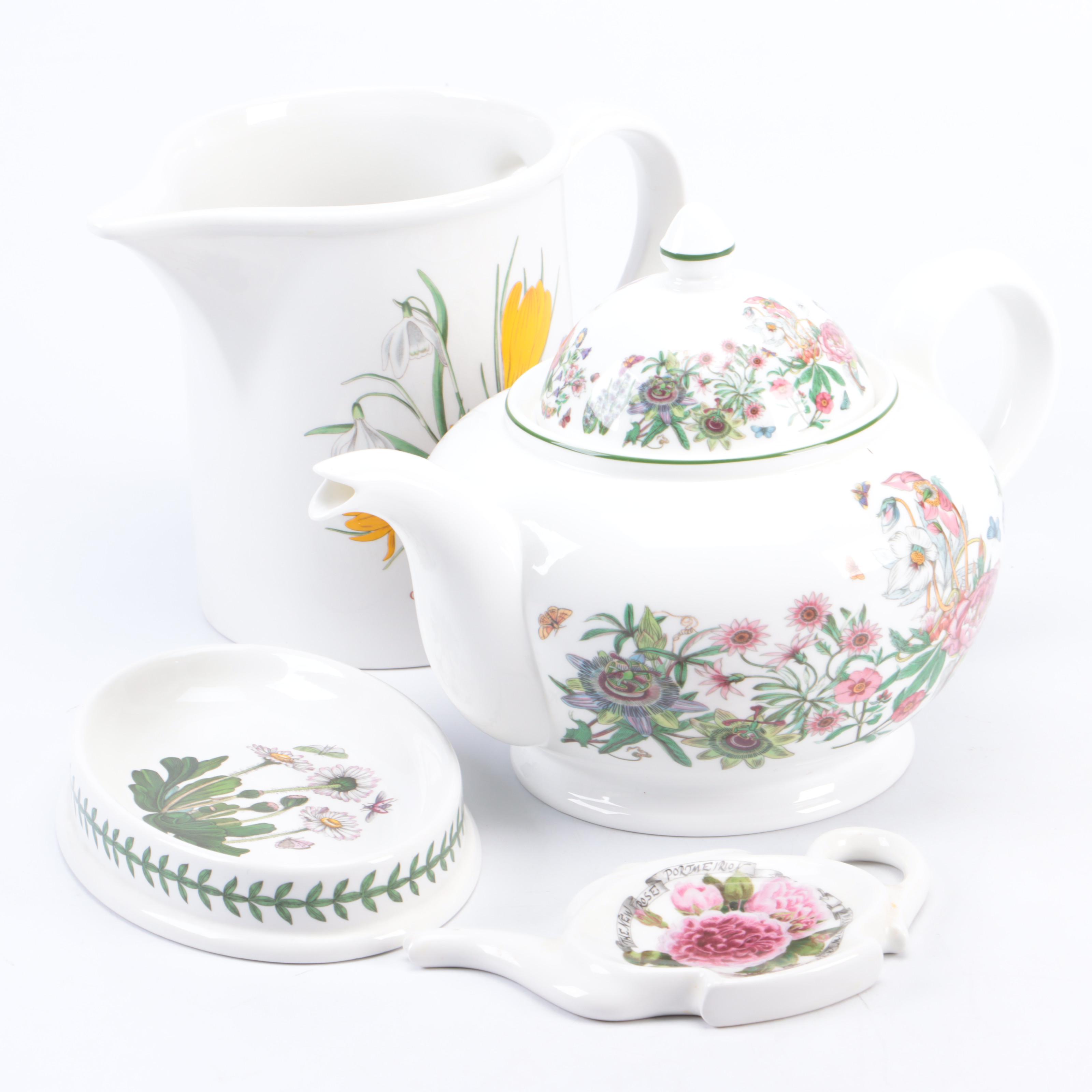 Portmeirion "Botanic Garden" Pitcher with "Summer Garland" Teapot and More