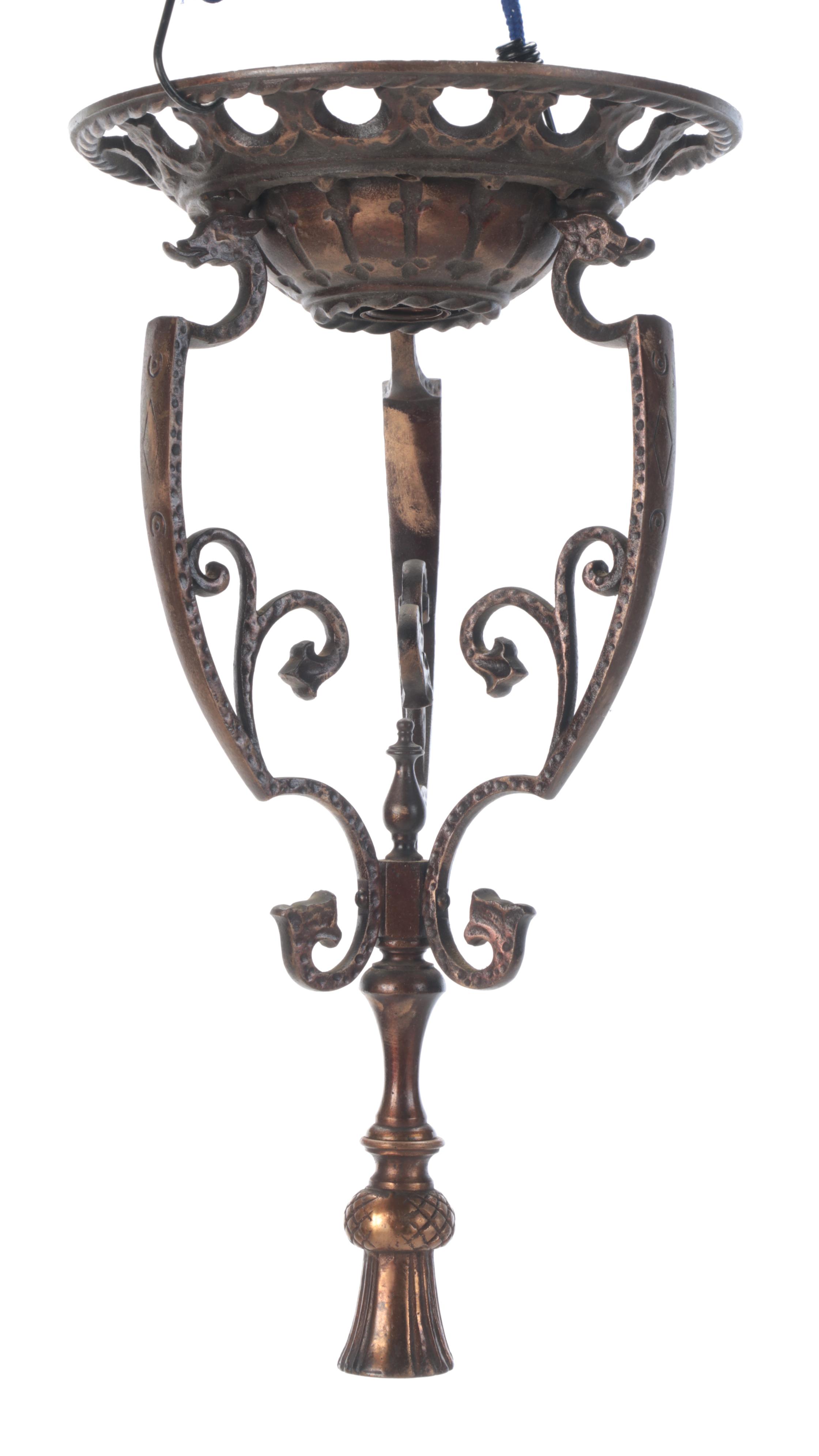 Victorian Style Pendant Frame With Glass Pendant Light