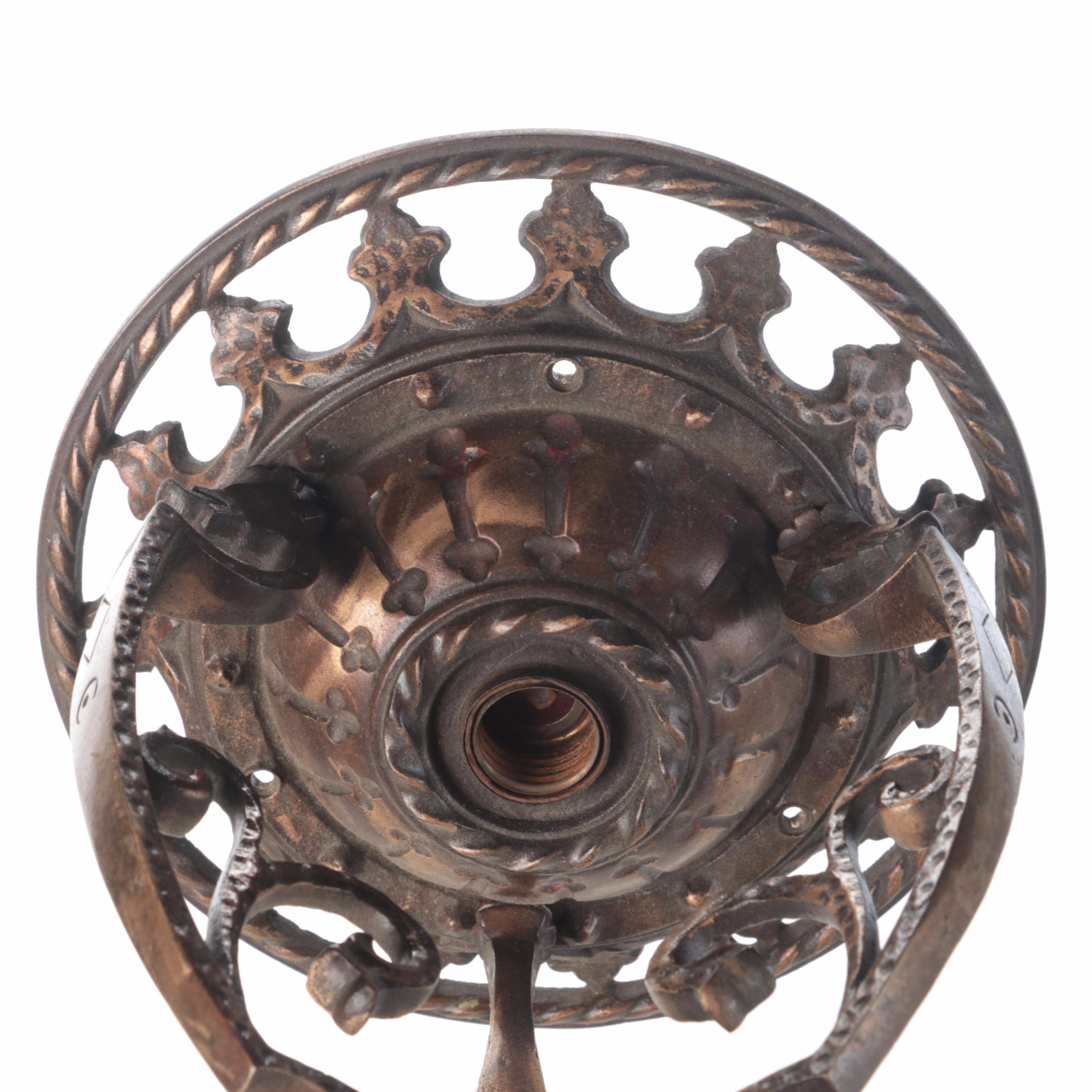 Victorian Style Pendant Frame With Glass Pendant Light