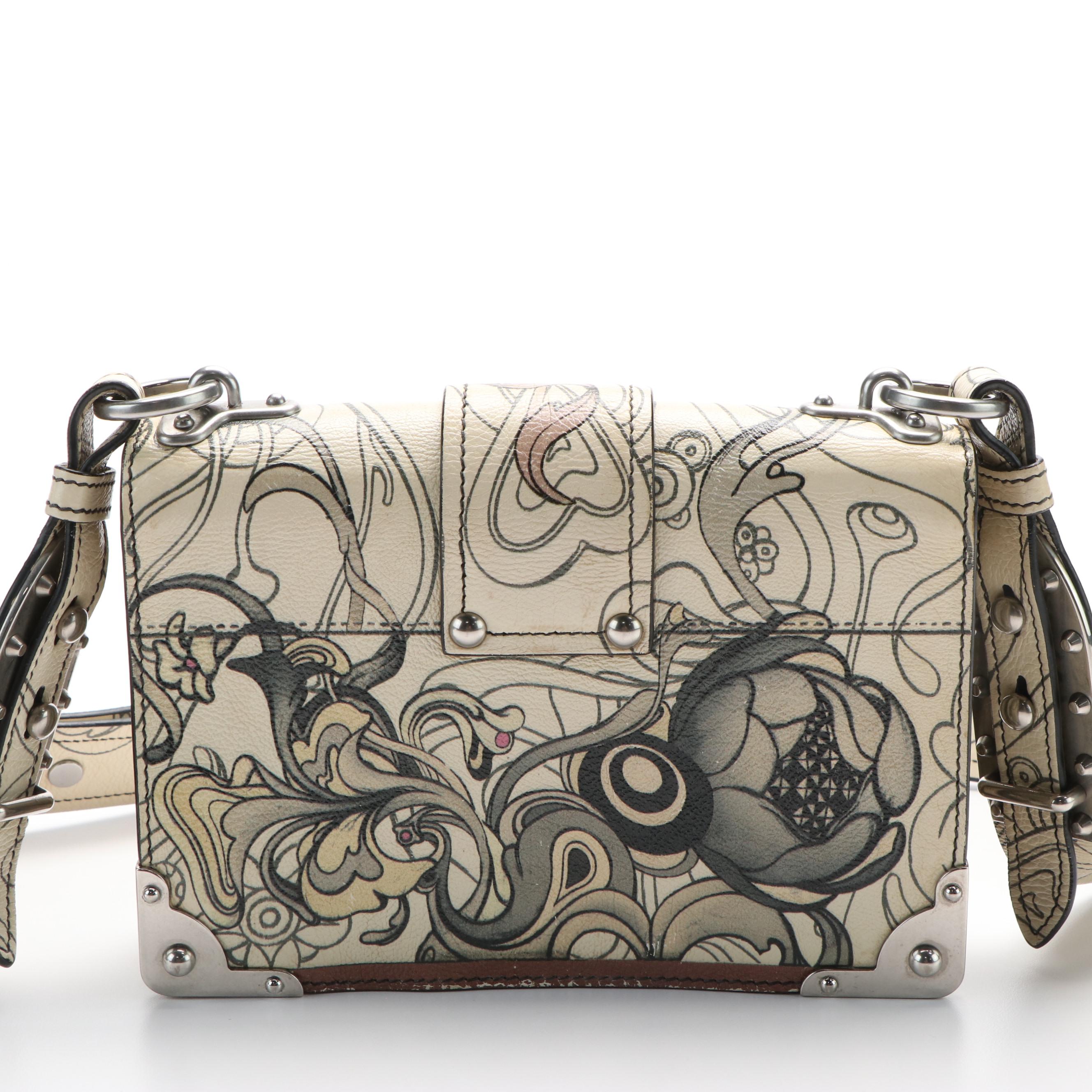 Prada Rabbit Print Cahier Crossbody Bag