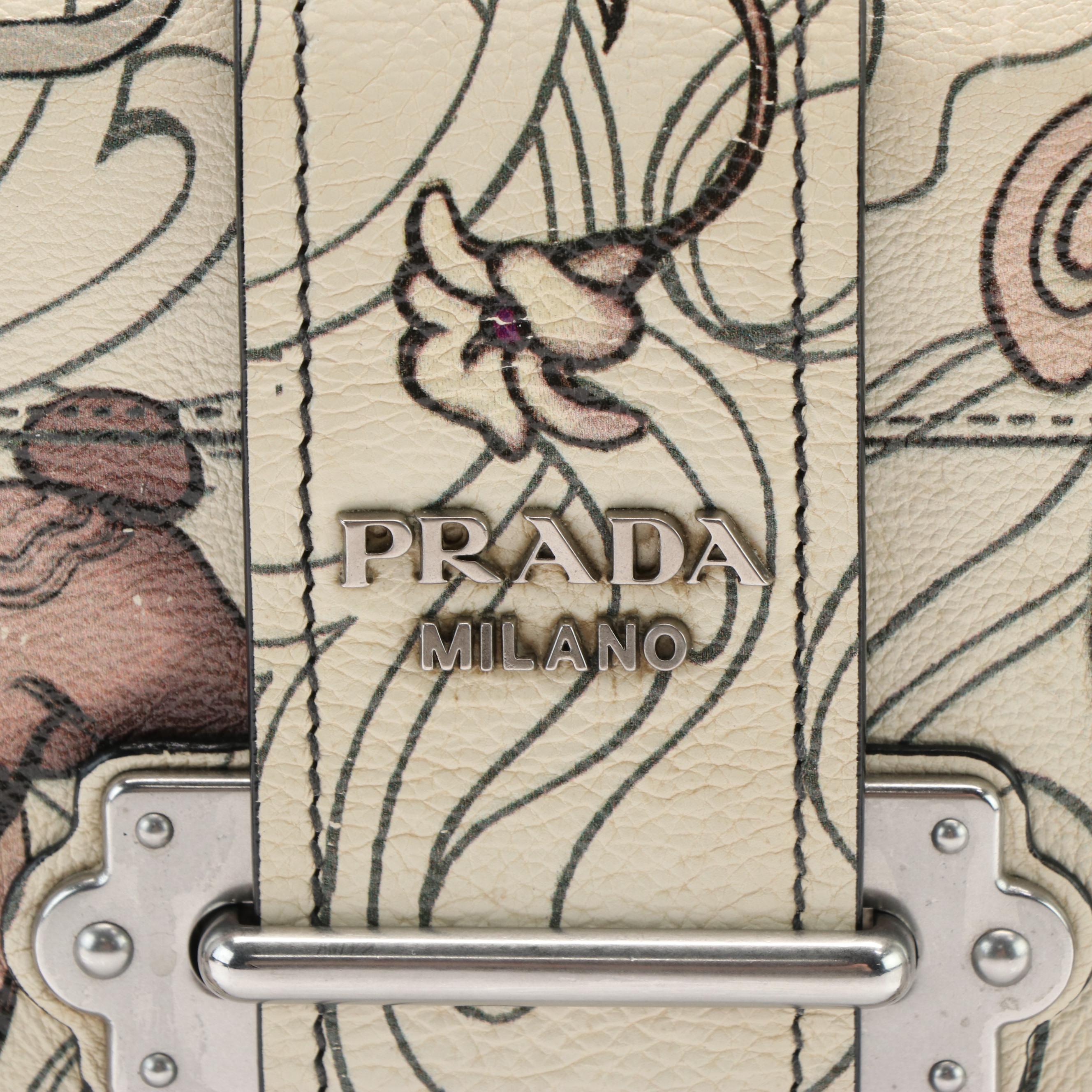 Prada Rabbit Print Cahier Crossbody Bag