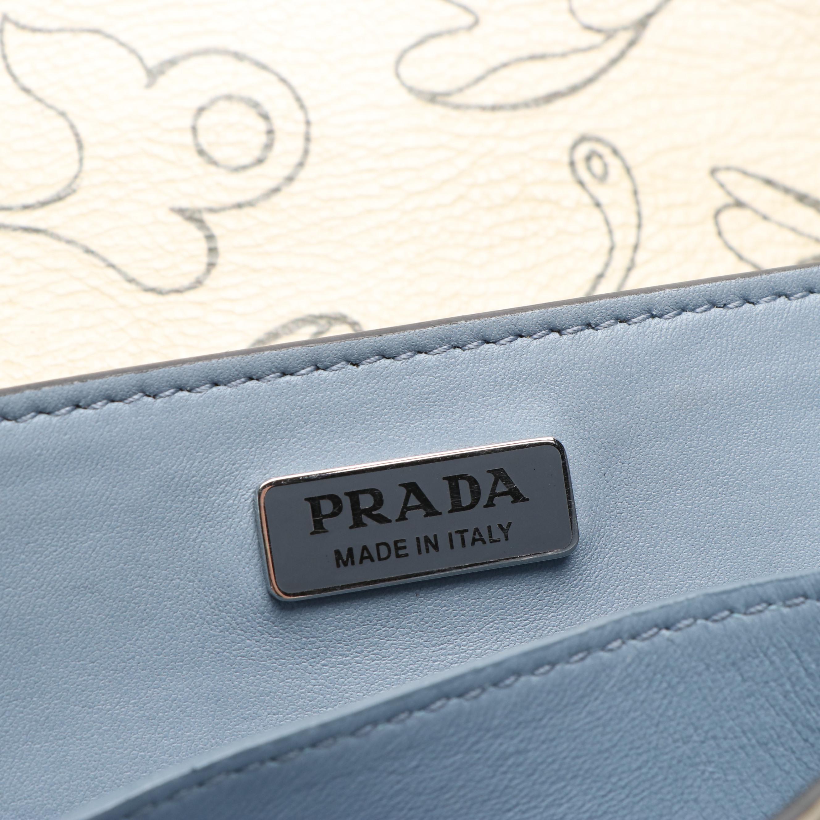 Prada Rabbit Print Cahier Crossbody Bag