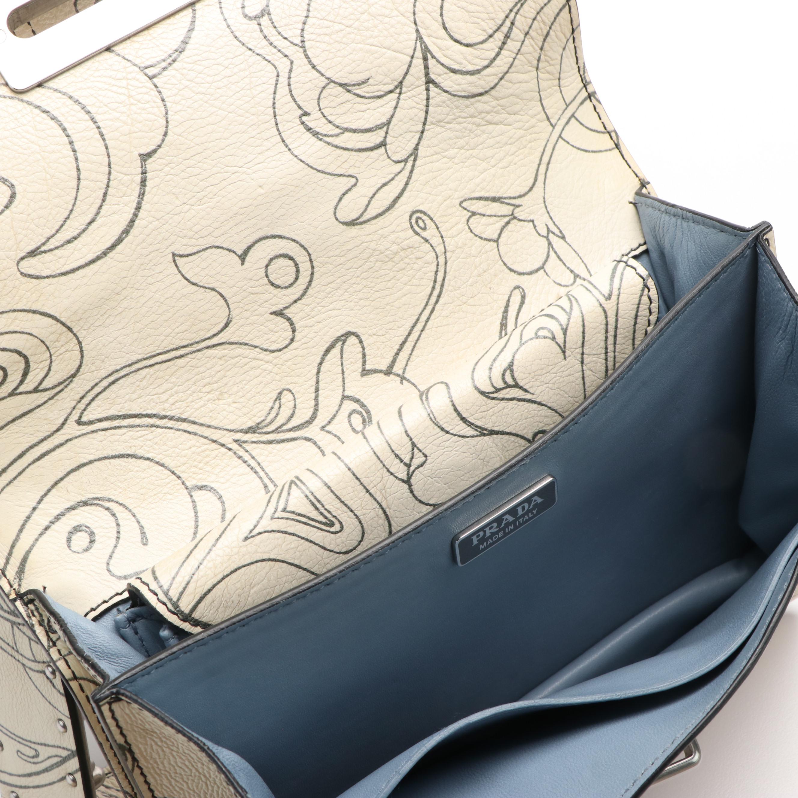 Prada Rabbit Print Cahier Crossbody Bag