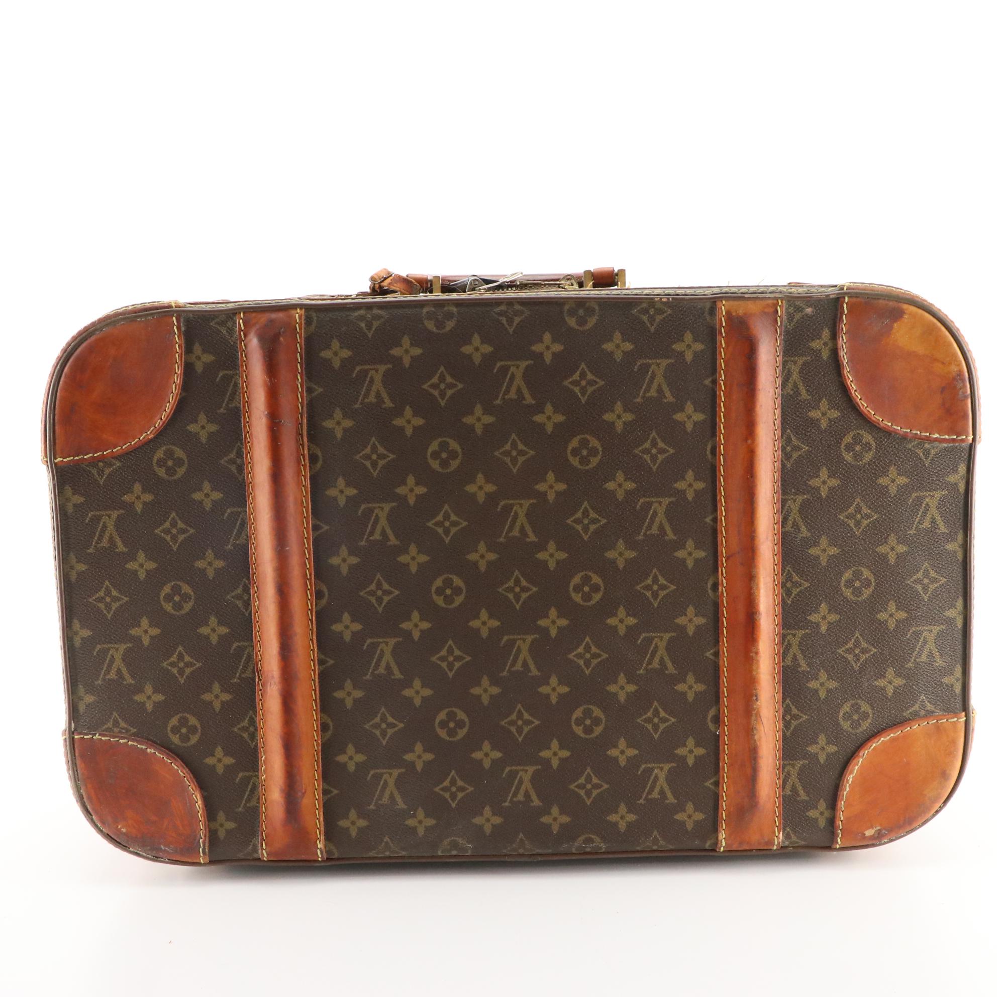 Louis Vuitton Monogram Stratos Luggage Set and Super President Small Case, 1970s