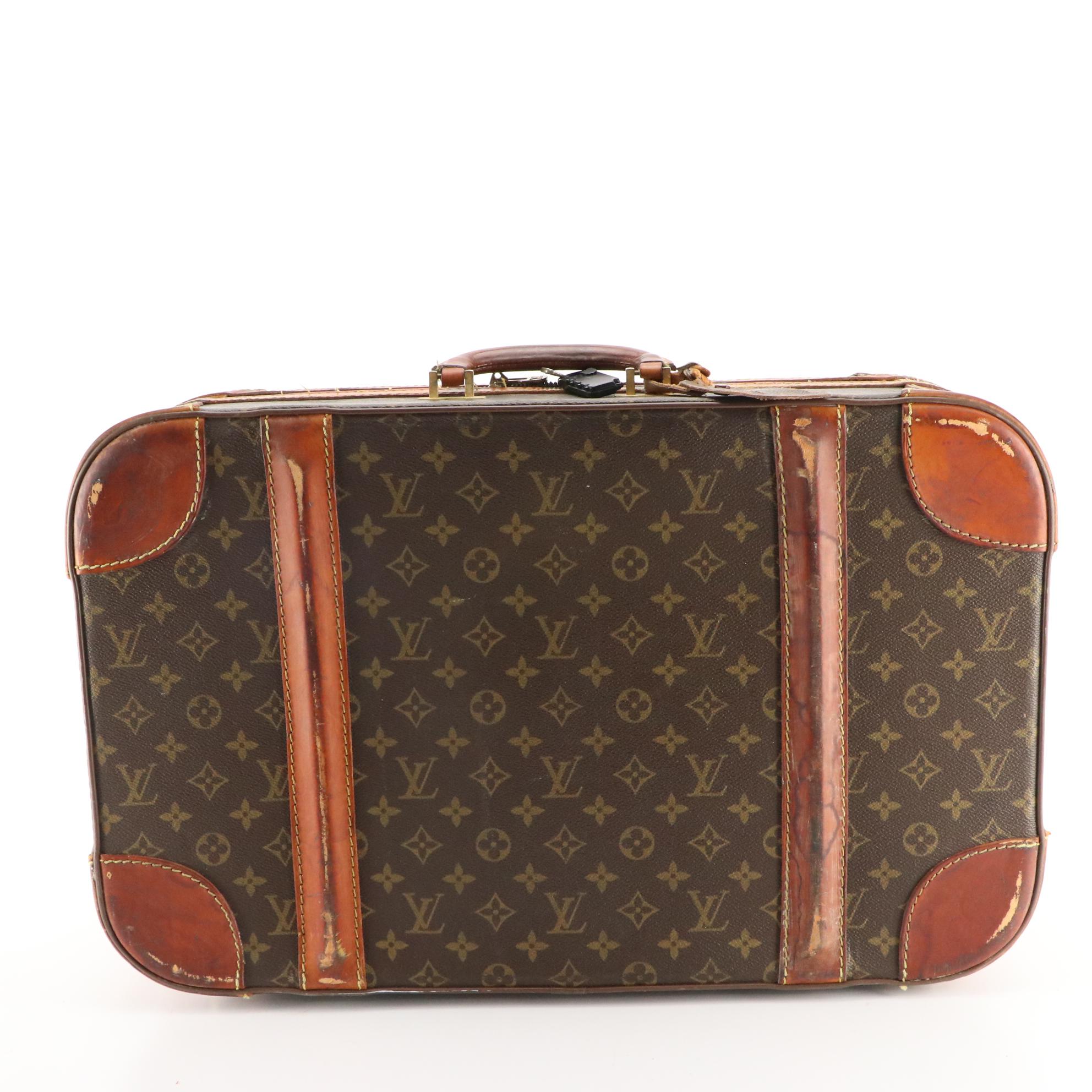 Louis Vuitton Monogram Stratos Luggage Set and Super President Small Case, 1970s