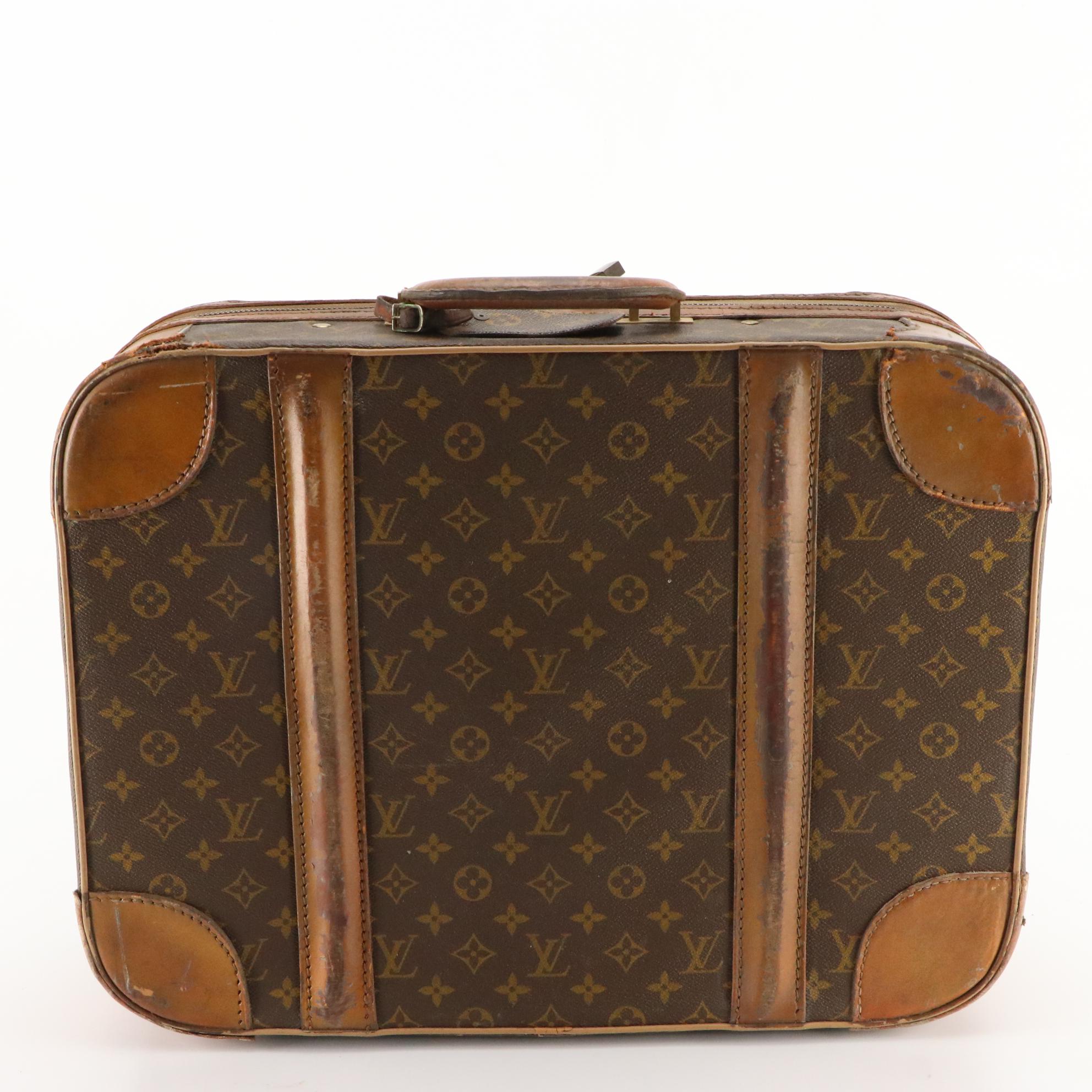 Louis Vuitton Monogram Stratos Luggage Set and Super President Small Case, 1970s