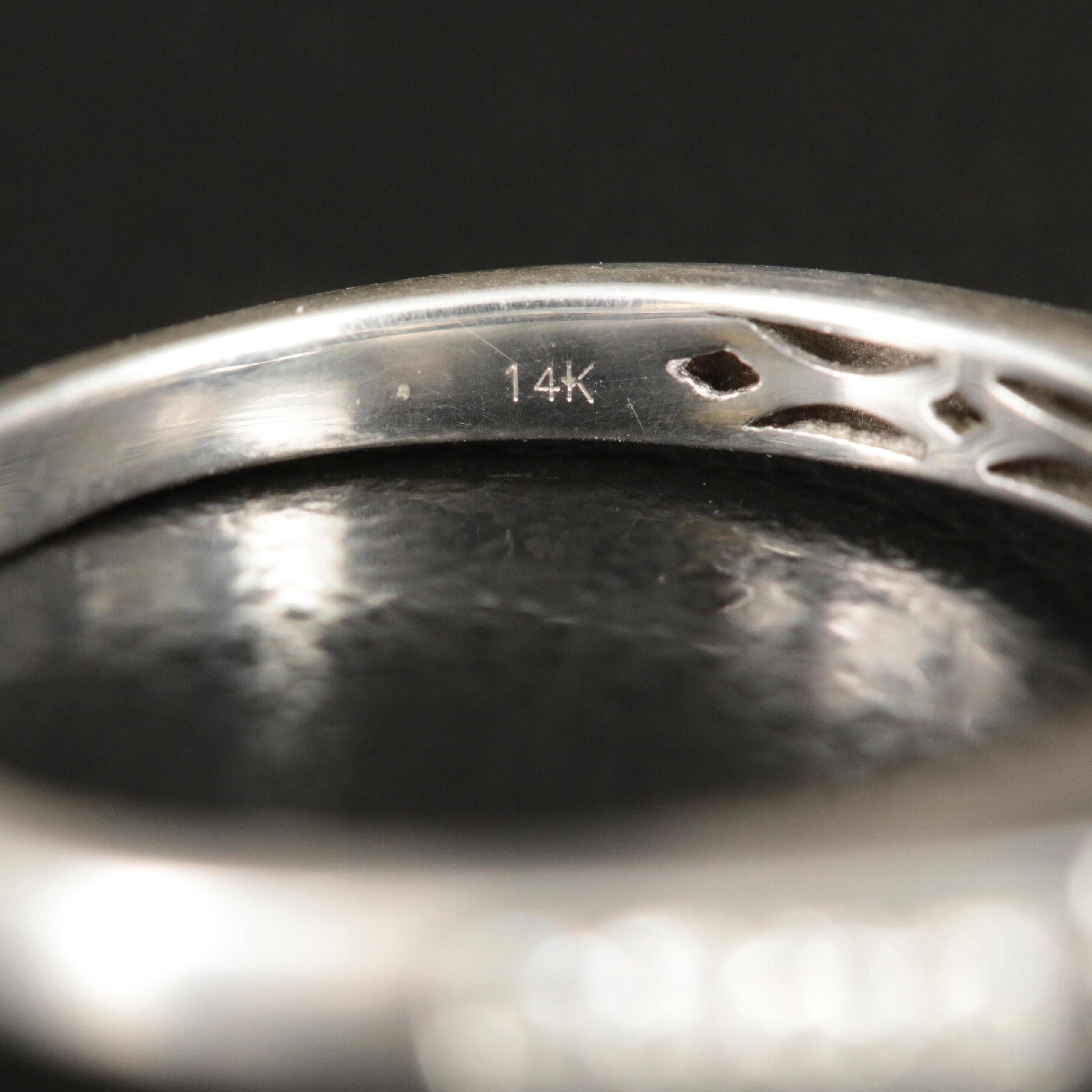 14K 0.83 CTW Diamond Past, Present, Future Ring