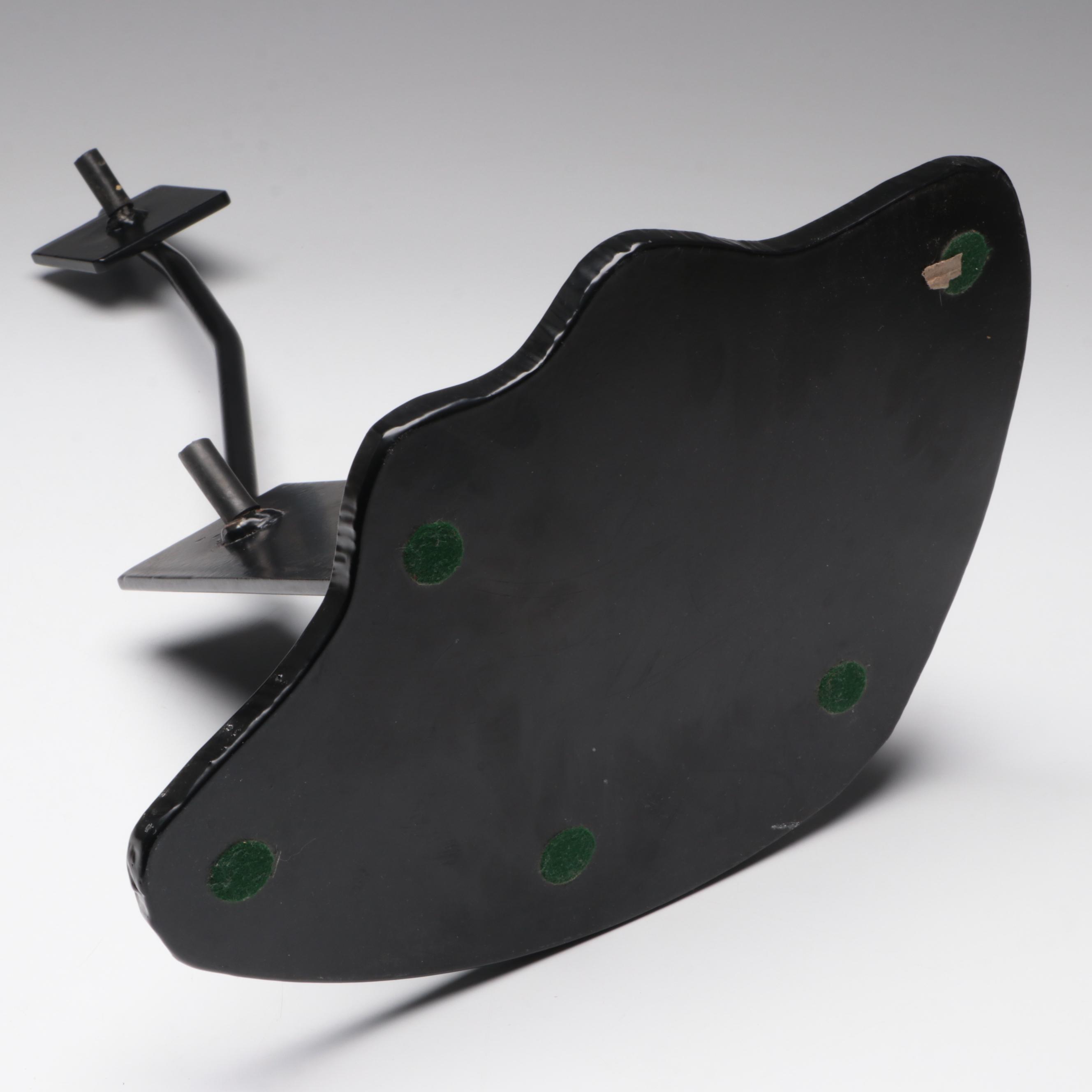 Rollin Karg Abstract Metal and Multicolor Dichroic Art Glass Sculpture, 2002