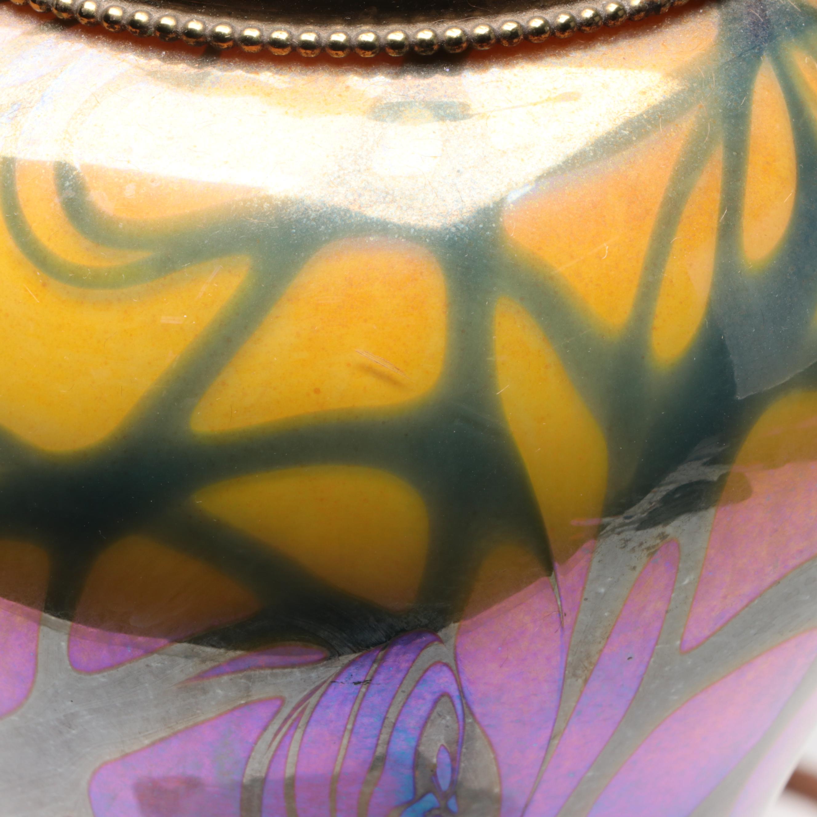 Durand Art Nouveau Studio Glass Table Lamp, Early 20th C