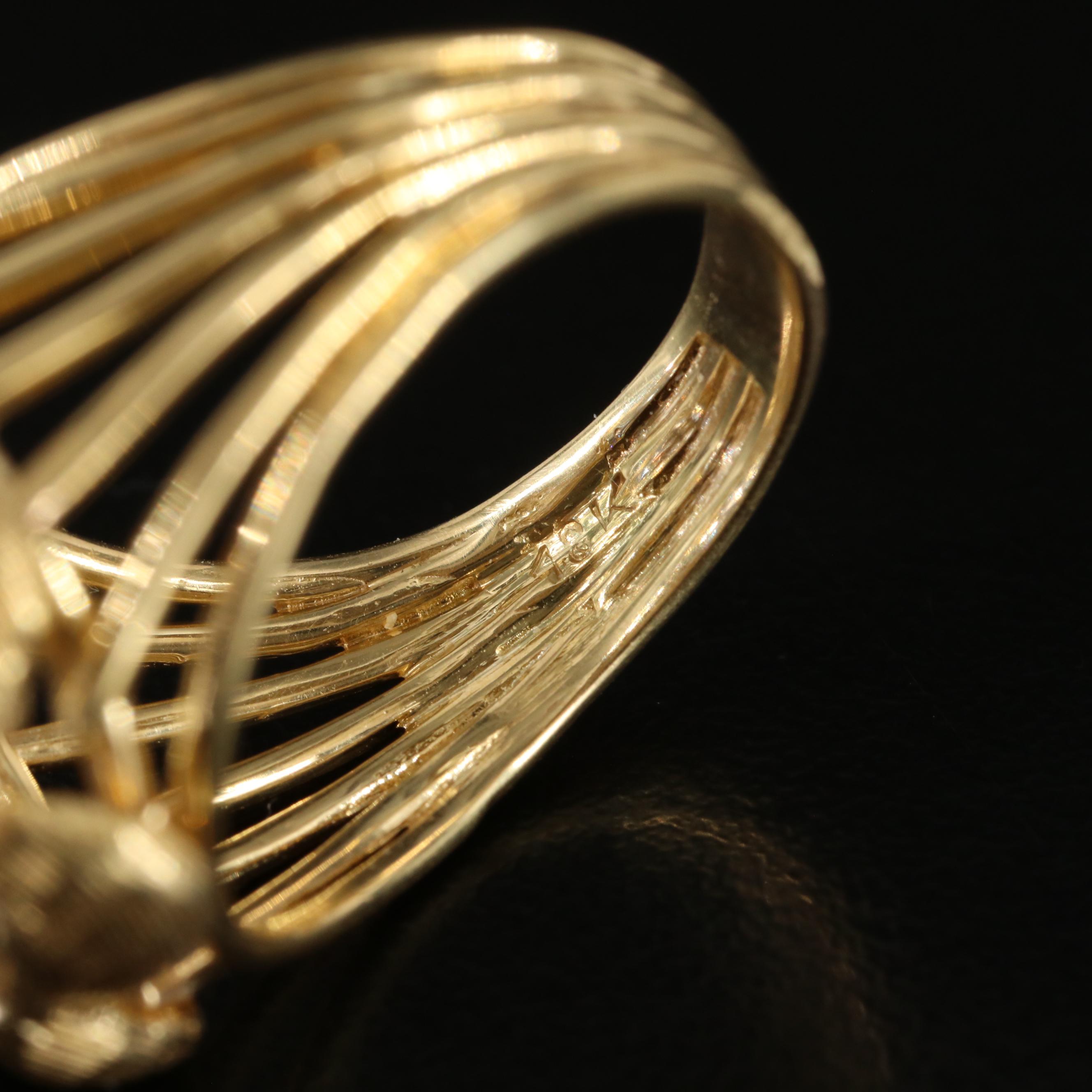 18K Sapphire and Diamond Flower Ring