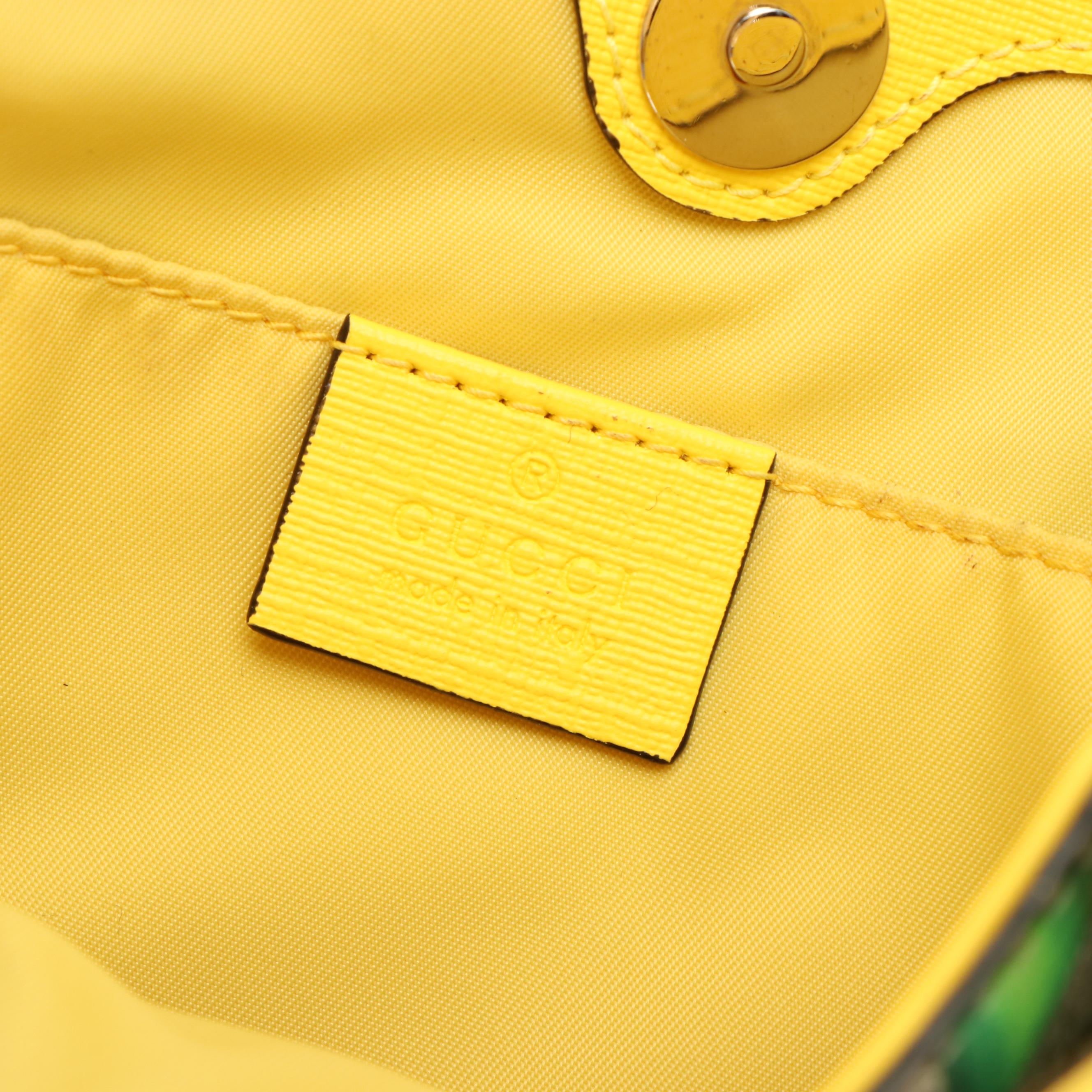 Gucci Smiling Plants Tote in Printed GG Supreme Canvas