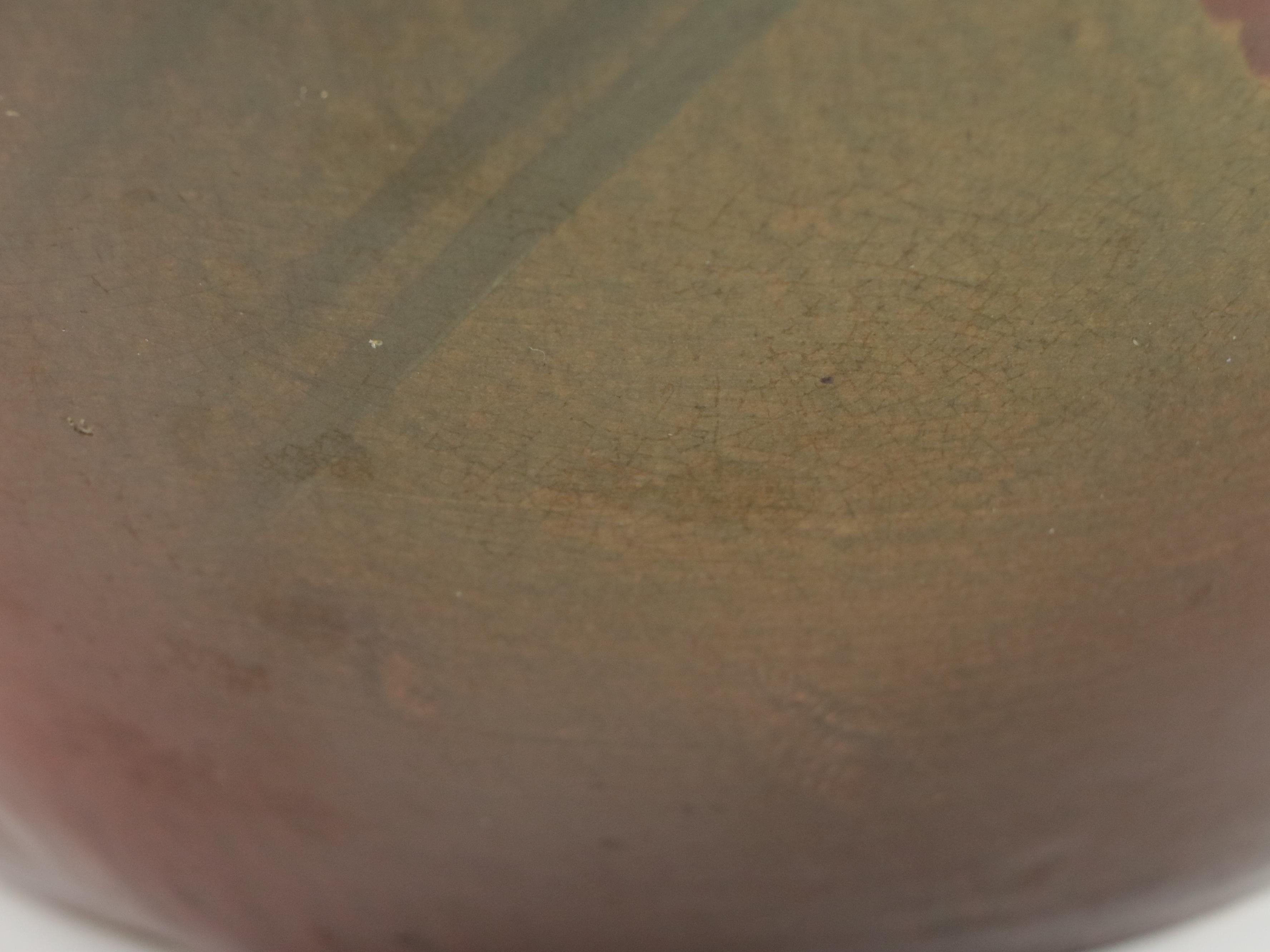 Weller Style Brown Glazed Majolica Jardiniere and Pedestal with Floral Motif