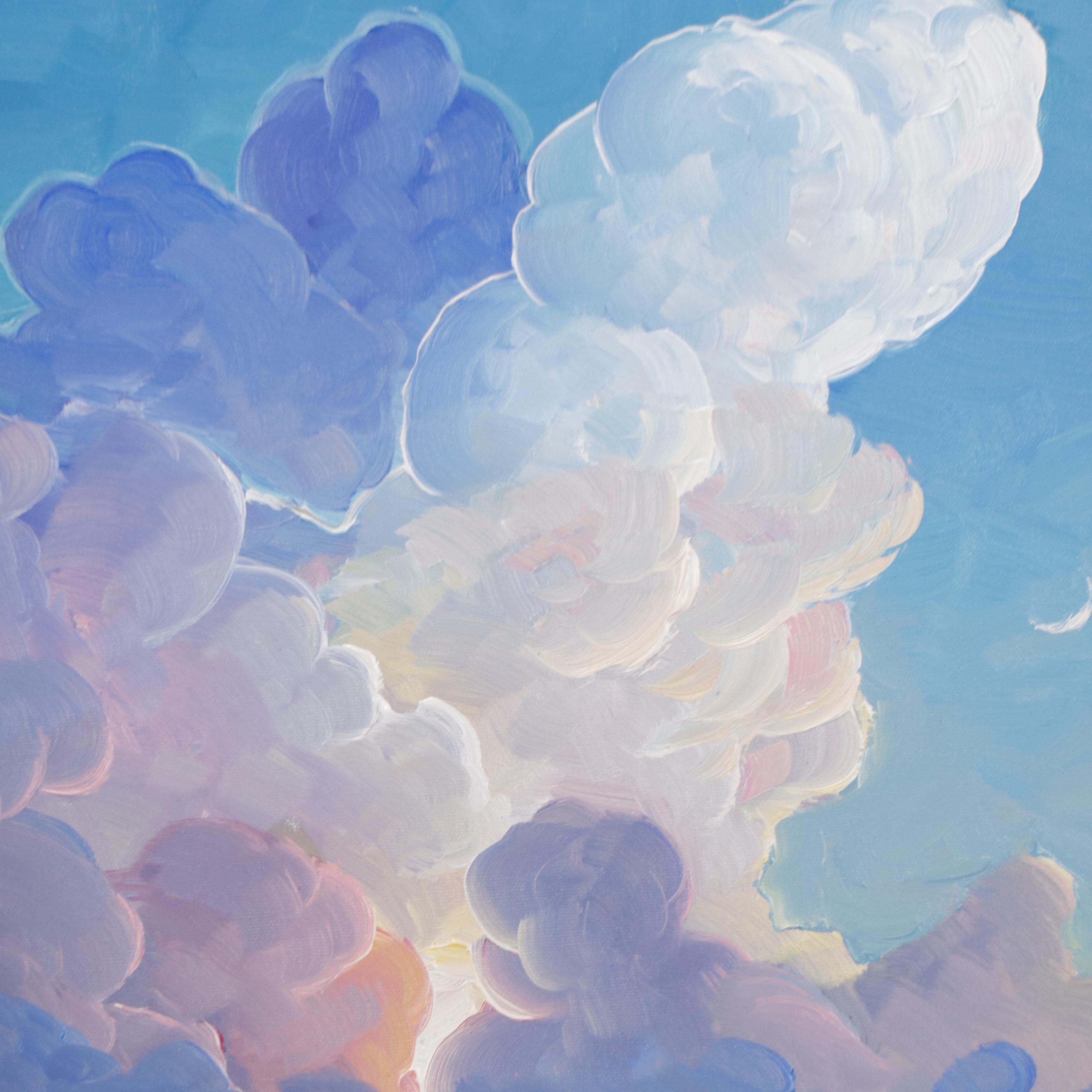 William Hawkins River and Cloud Landscape Oil Painting, 2023