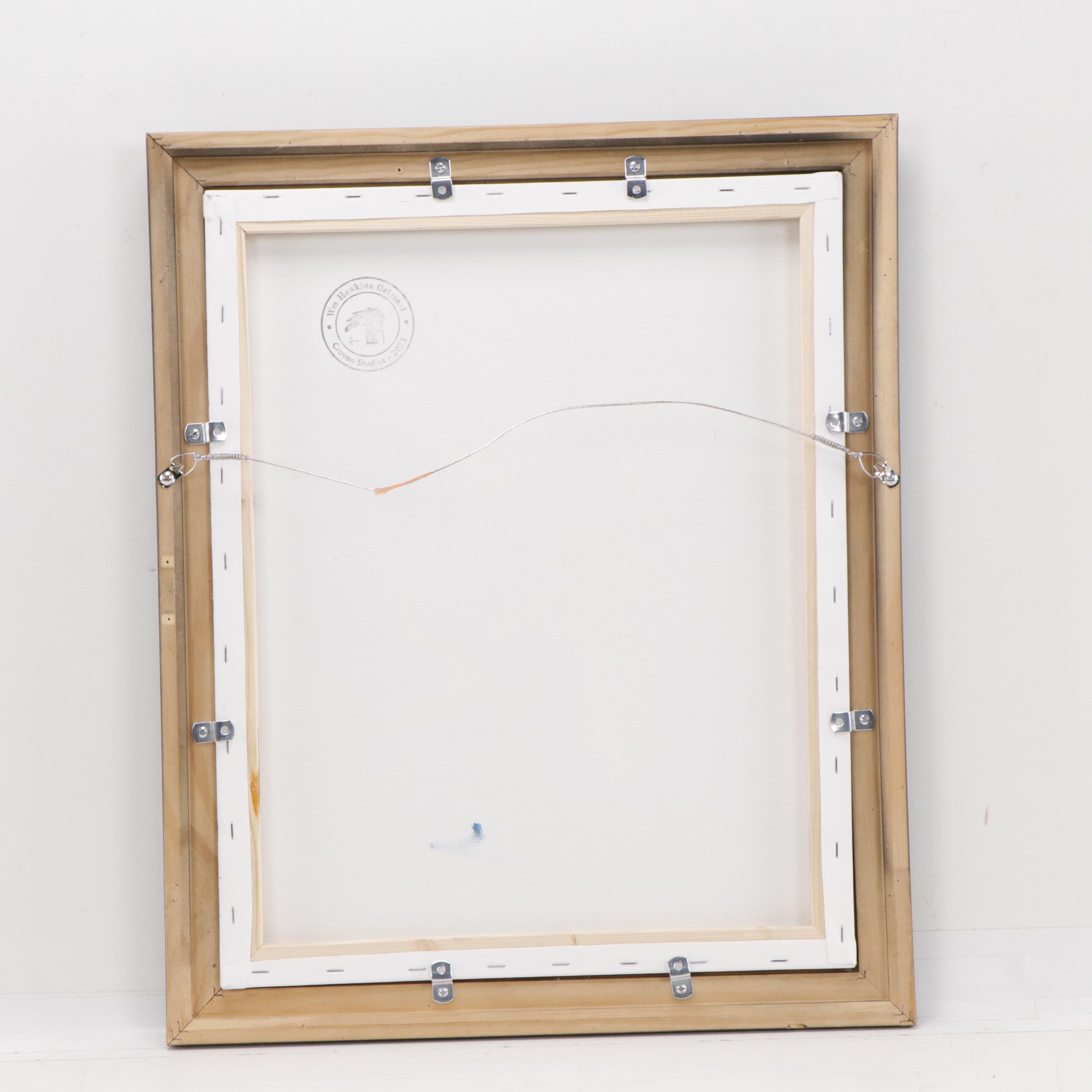 William Hawkins River and Cloud Landscape Oil Painting, 2023