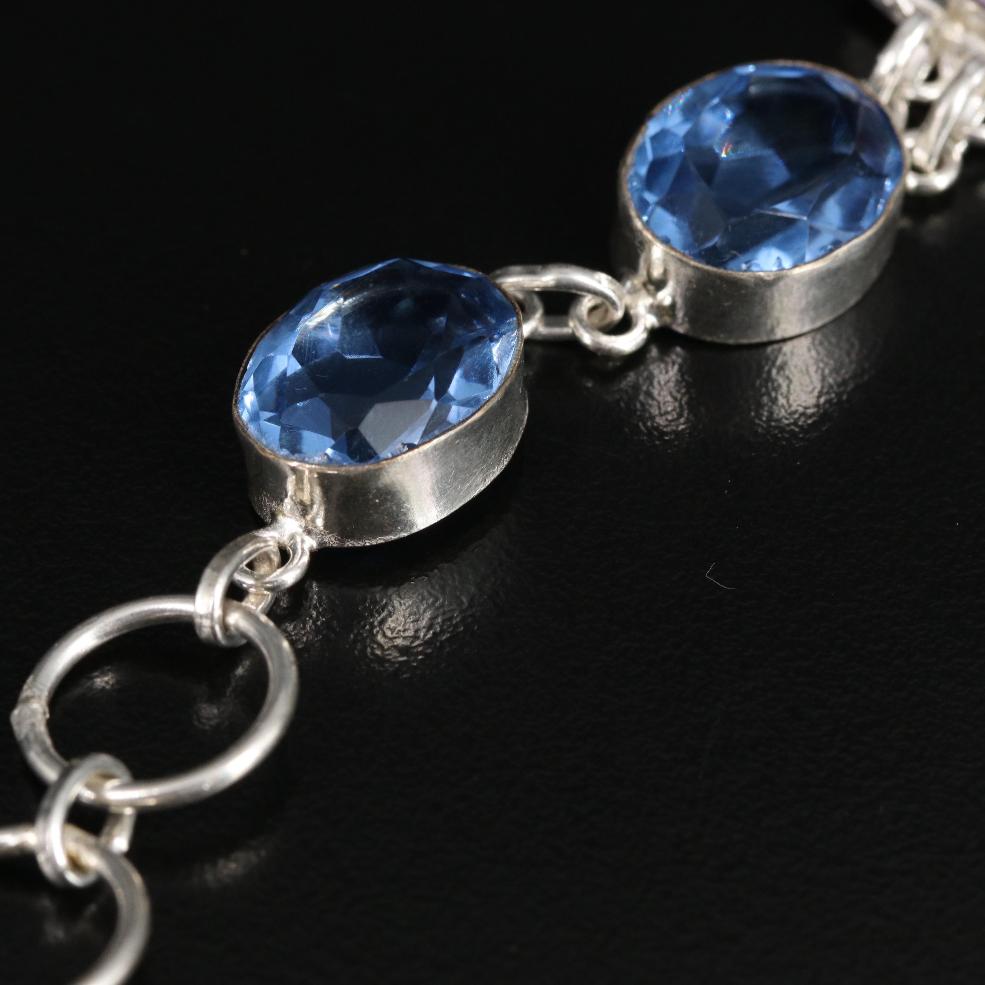 Agate and Glass Toggle Bracelet