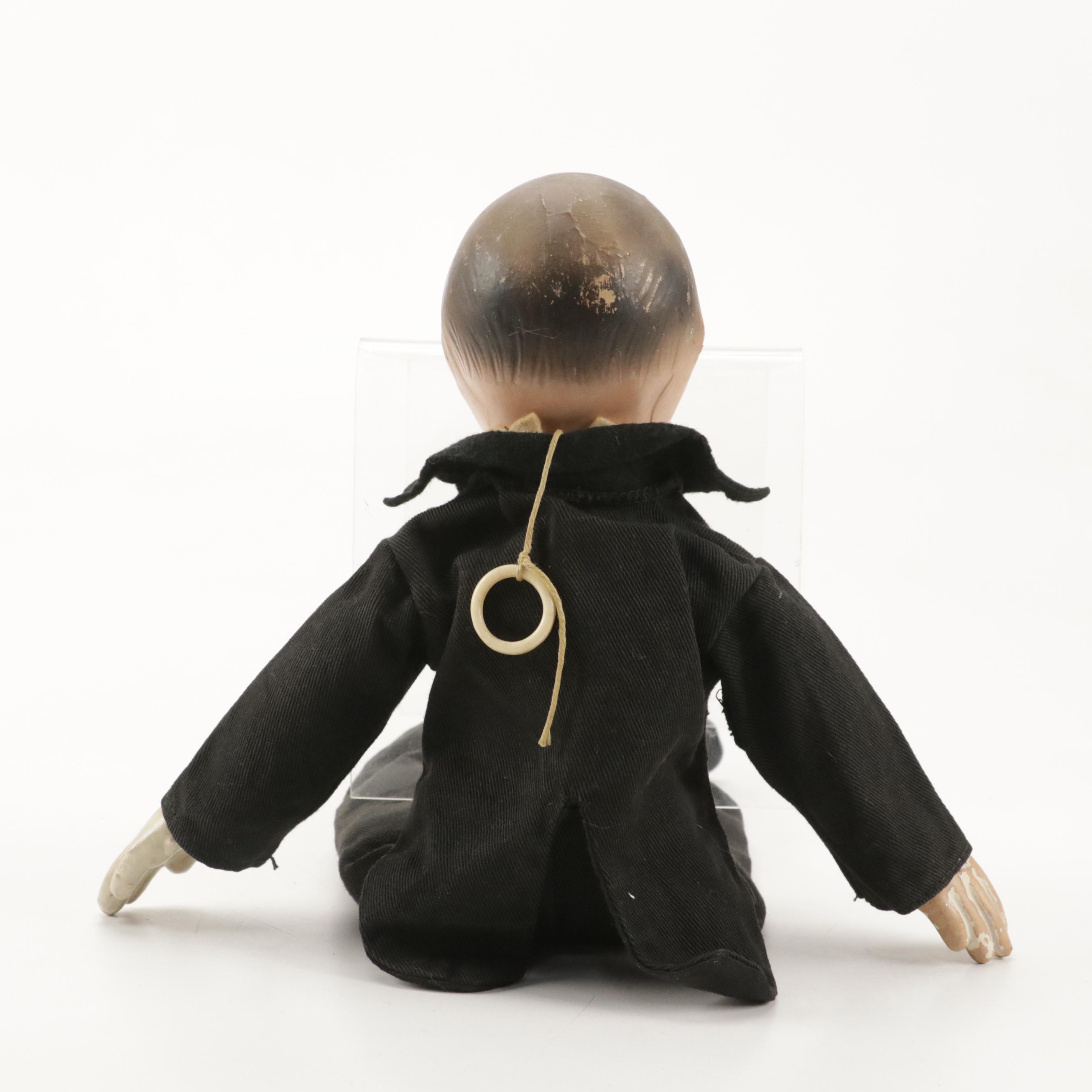 Charlie McCarthy Composition Ventriloquist Dummy with Radio Party Spin Wheel