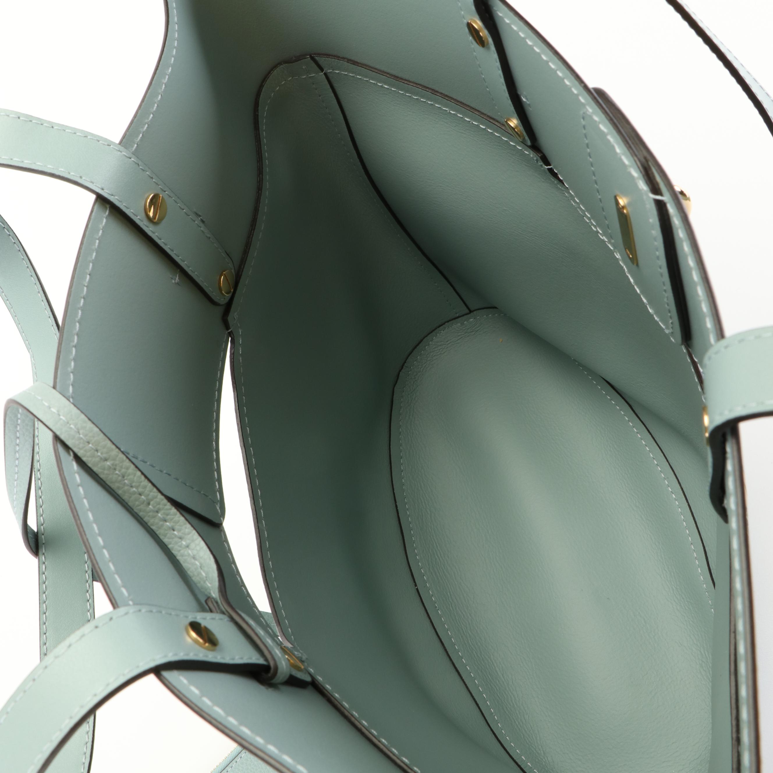 Chloé Aby Shoulder Bag in Light Blue Pebbled Leather